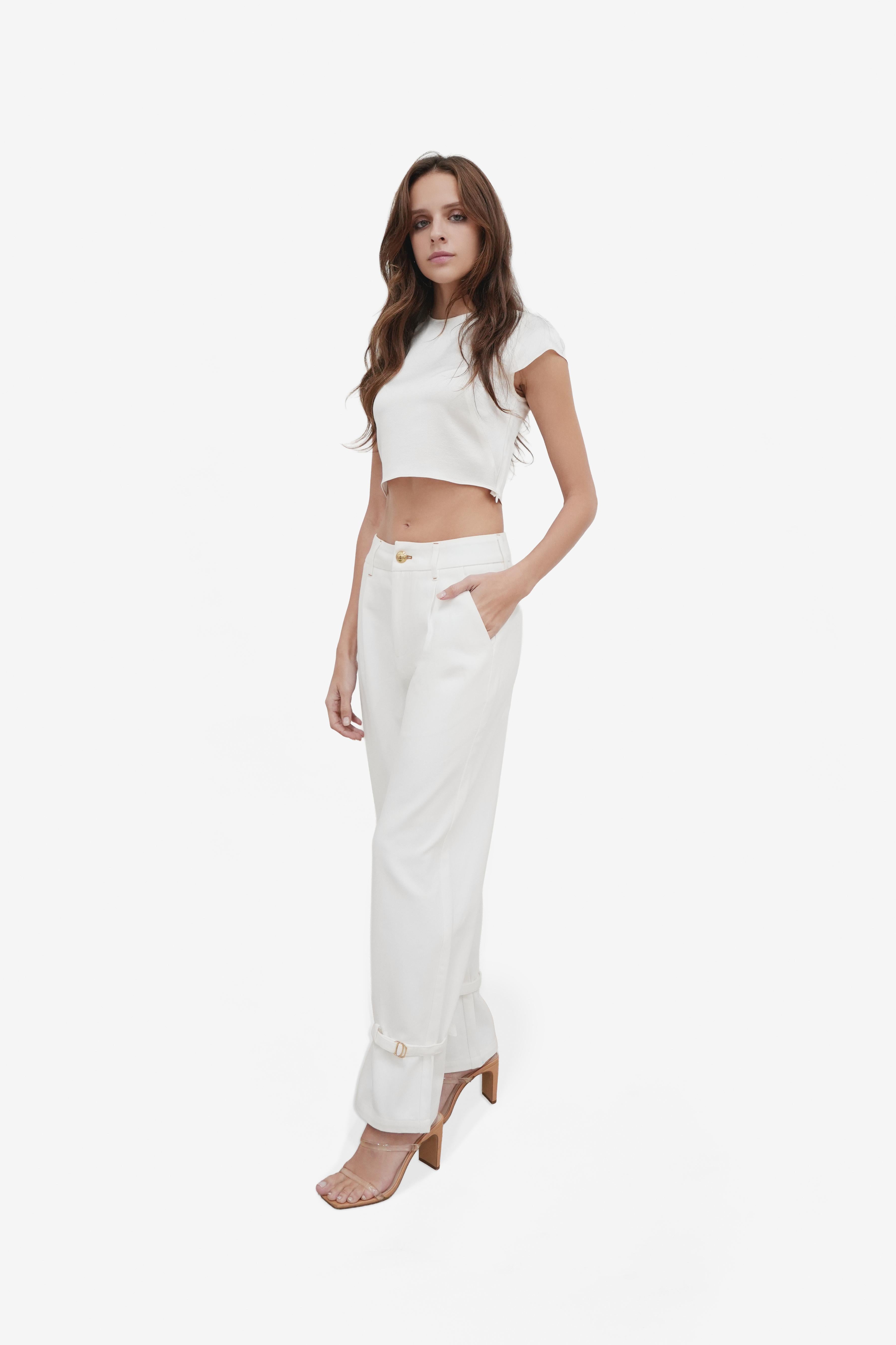 Tailored Denim Cargo Pants