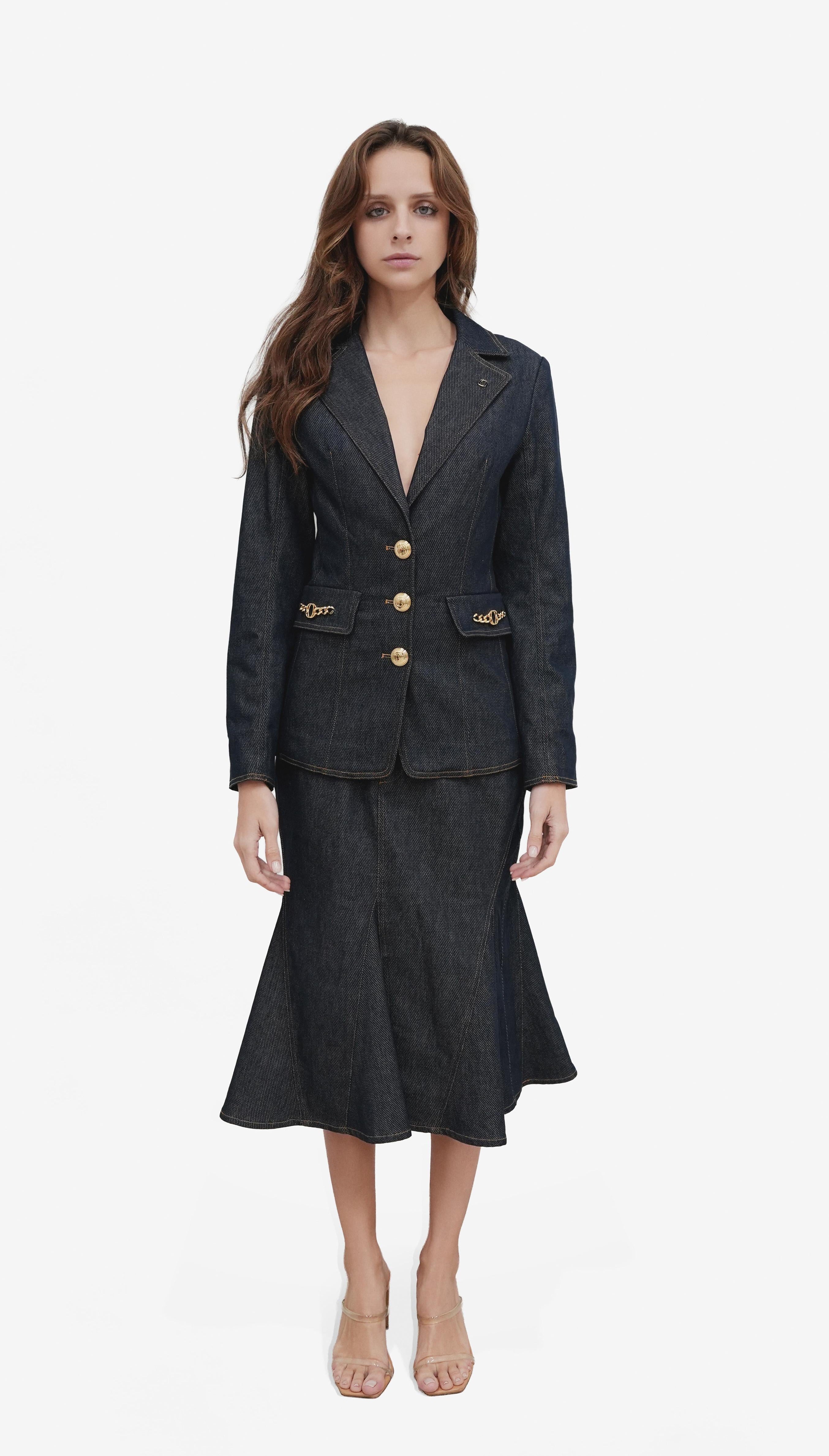 Tailored Denim Blazer