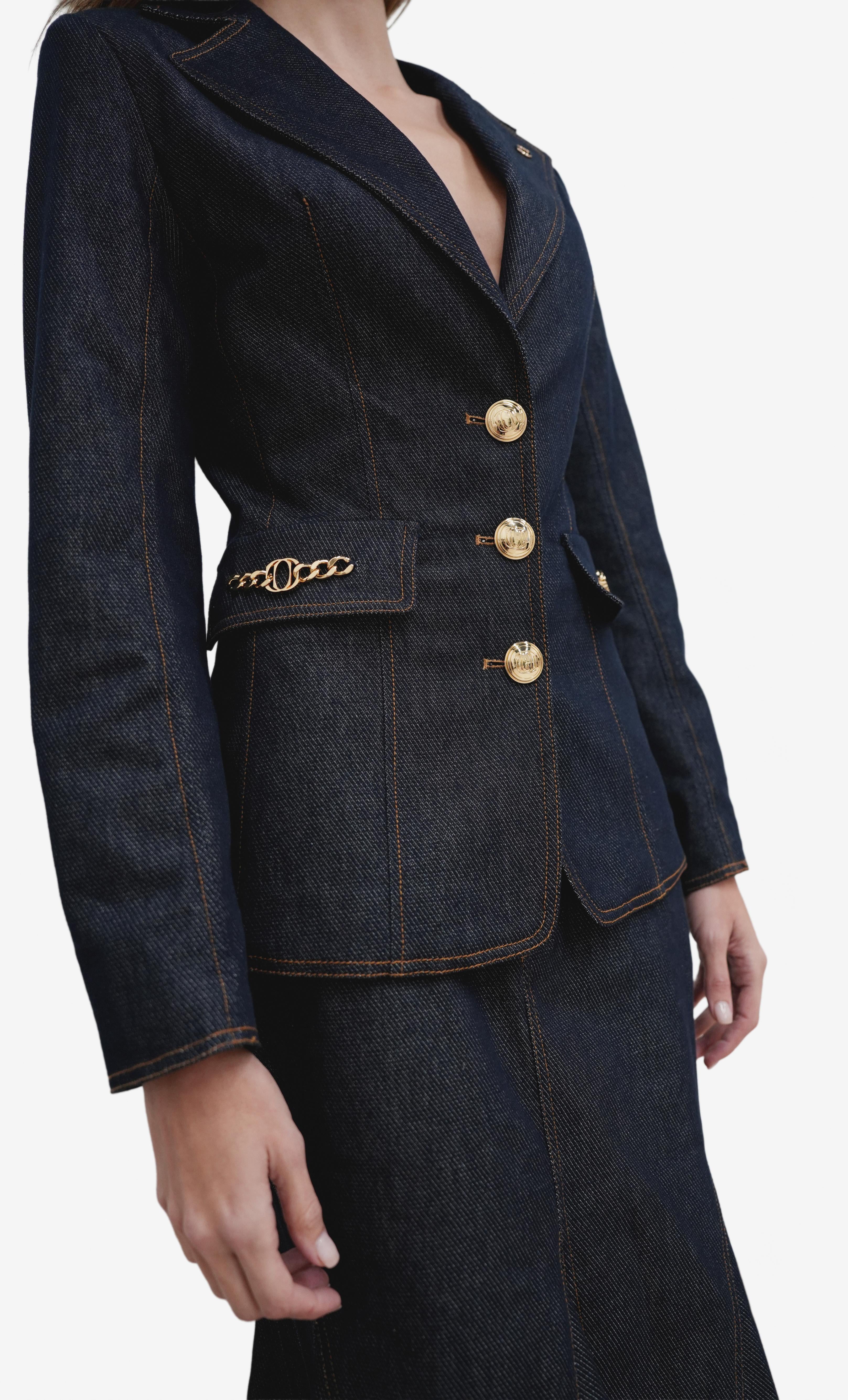 Tailored Denim Blazer