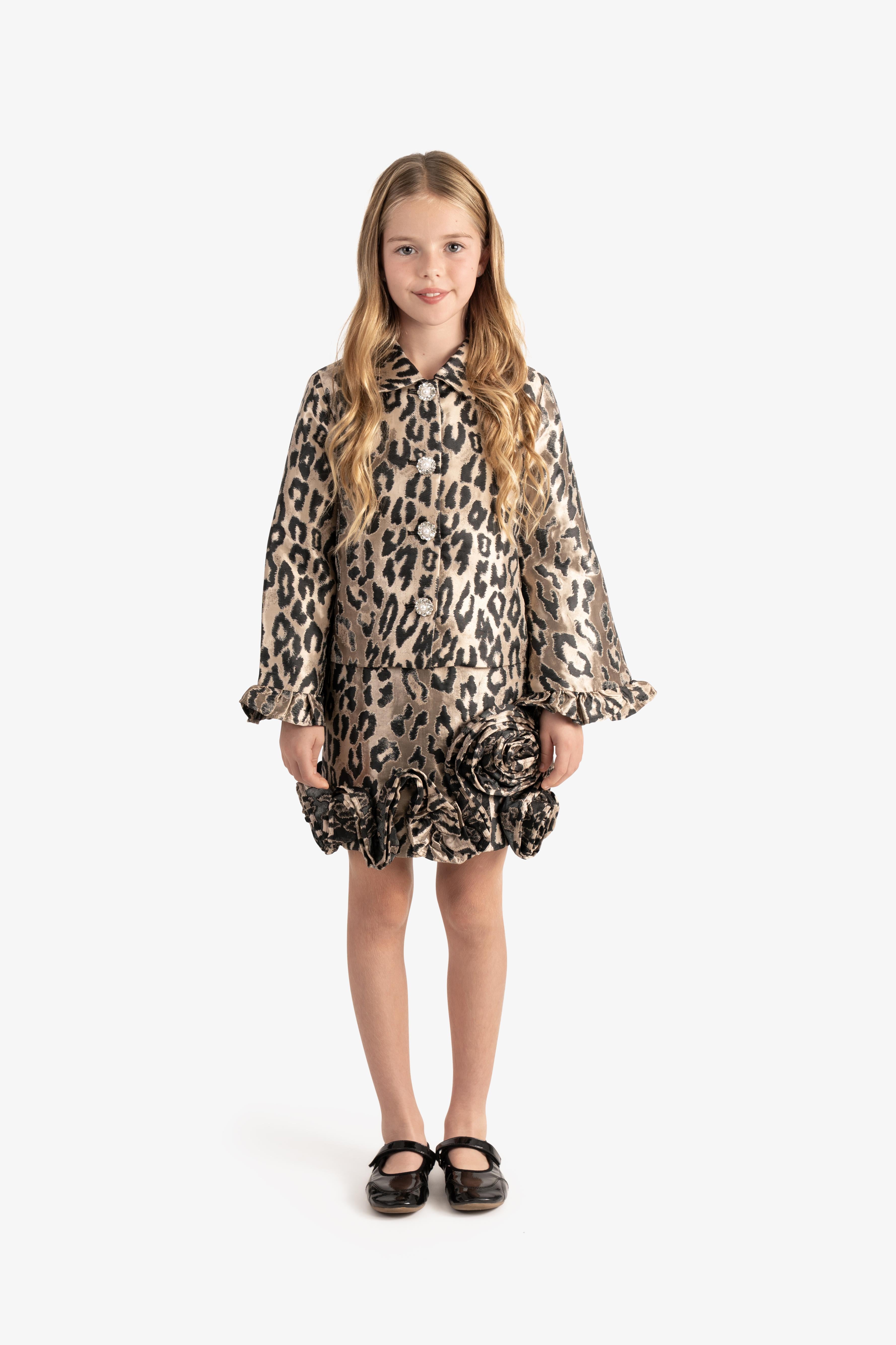 Metallic Leopard Jacquard Jacket