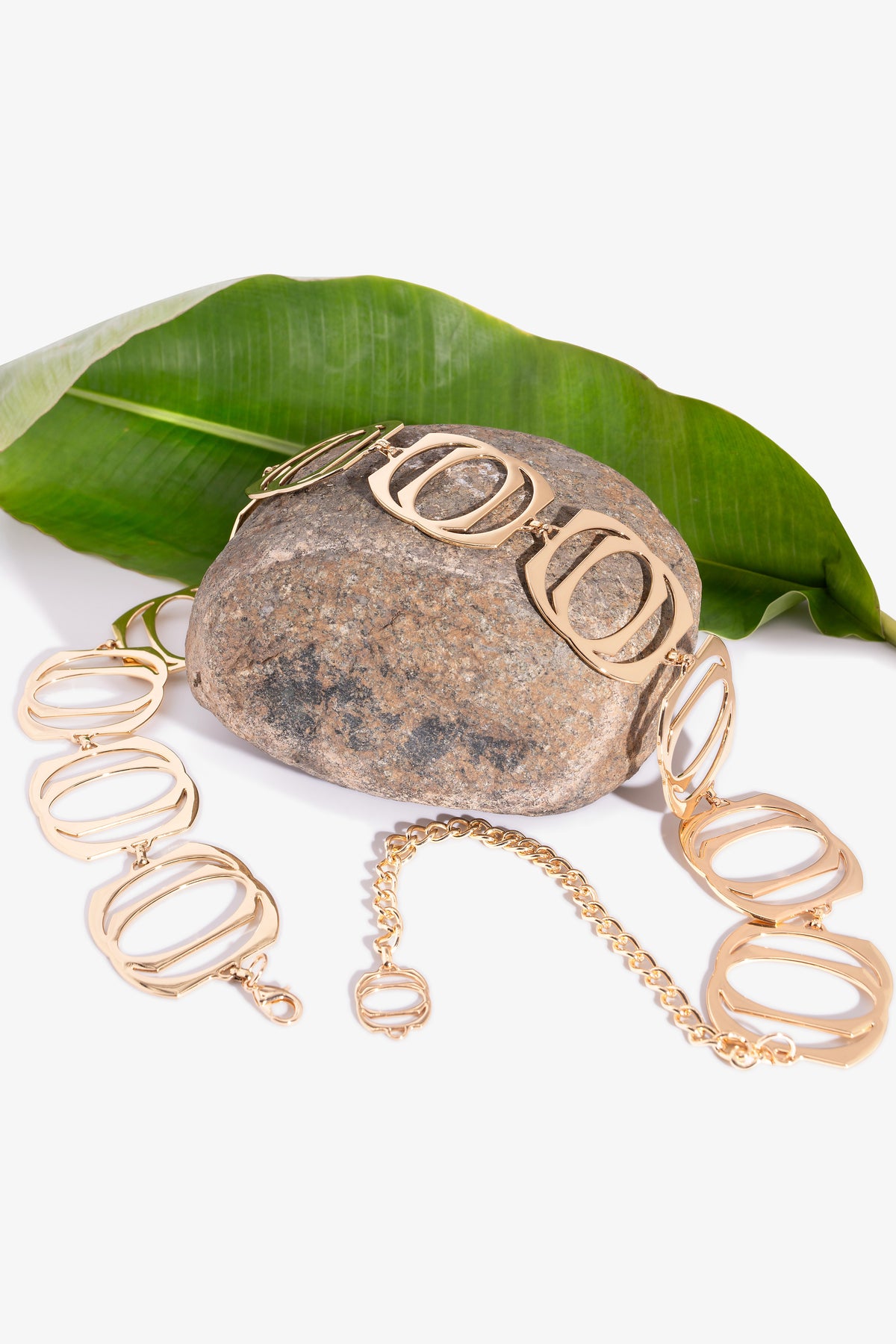 Signature Large Logo Chain Belt