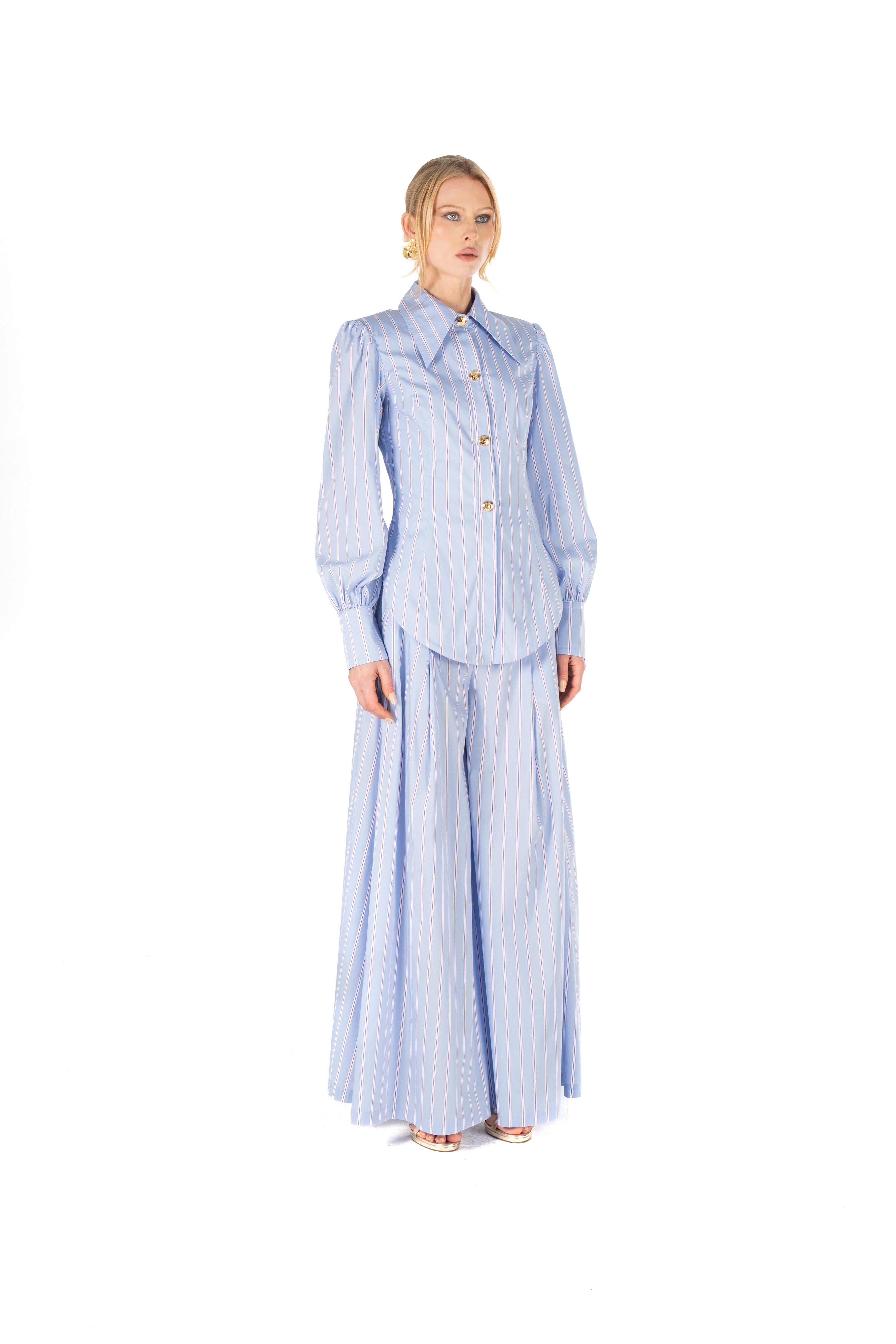Striped Cotton Dress Shirt