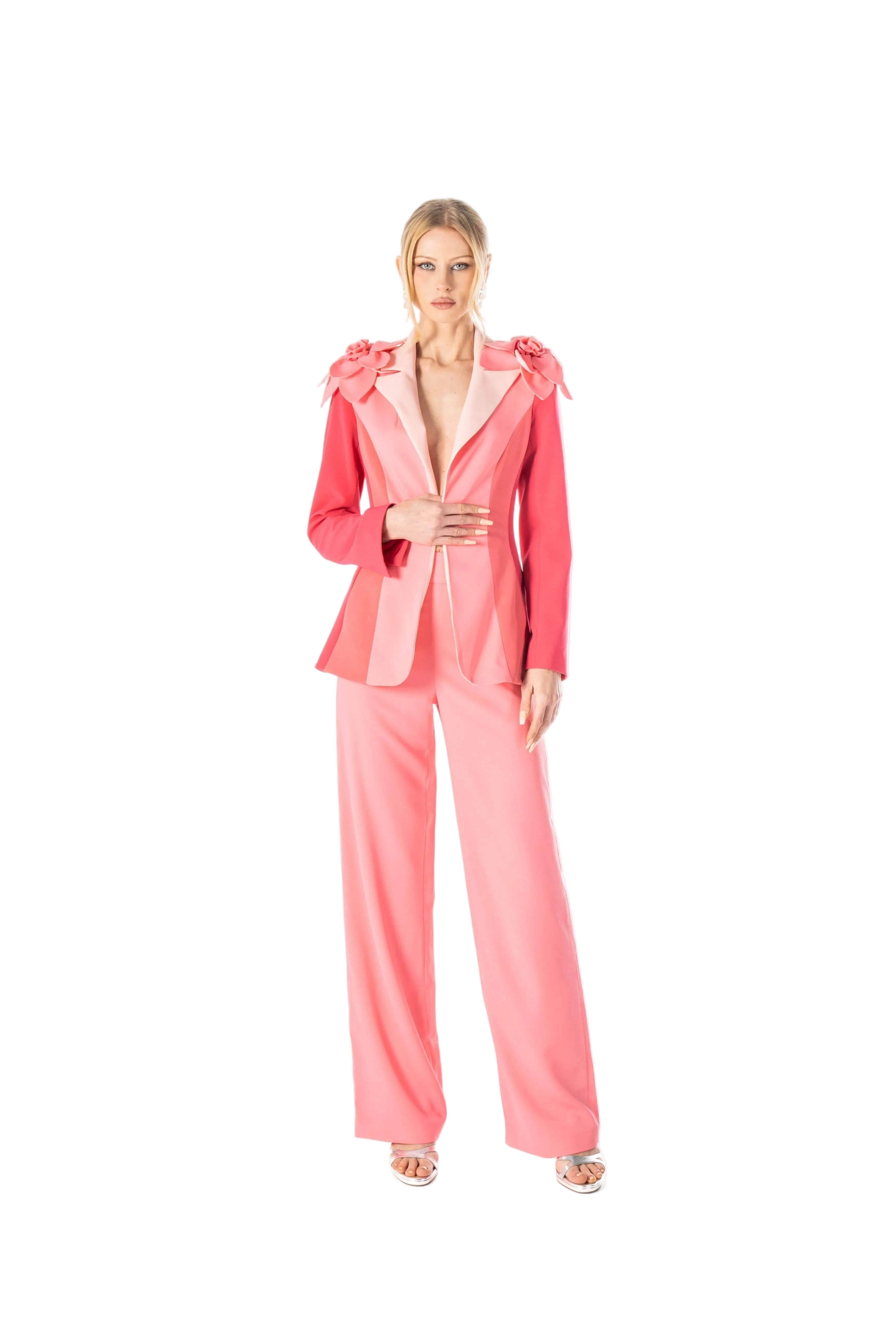 Hight-Waisted Stretch Crepe Pants