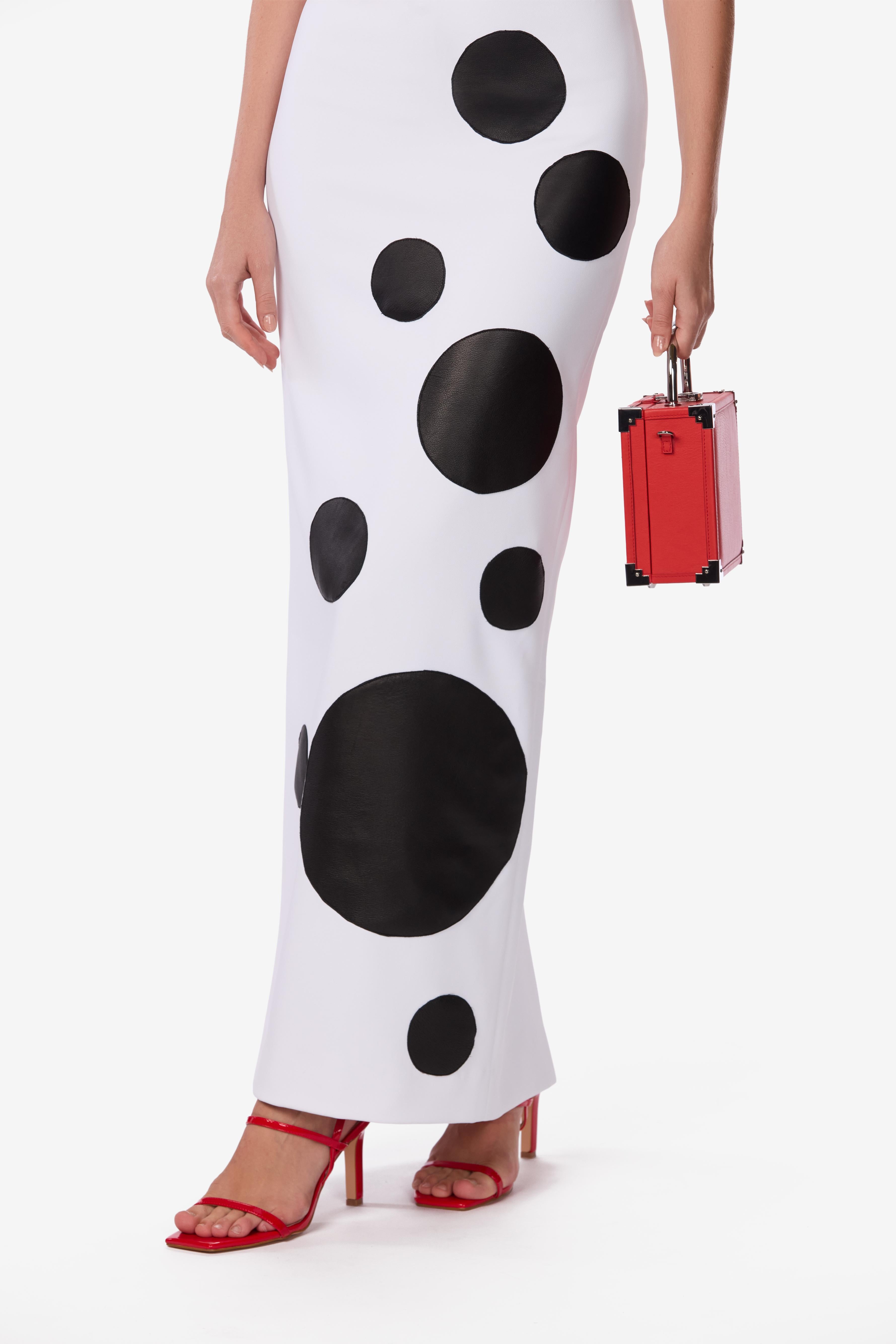 Lambskin Circle Column Dress