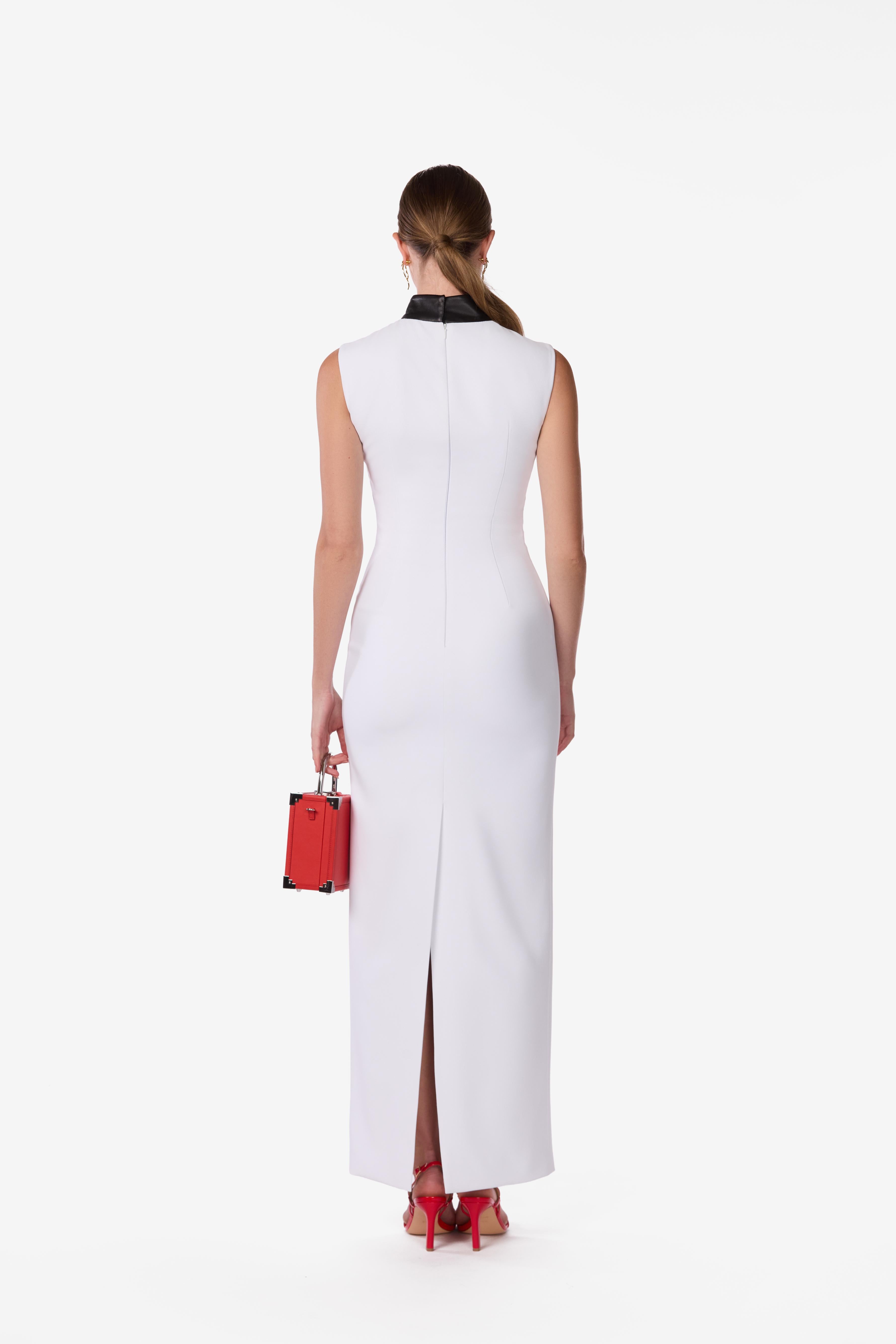 Lambskin Circle Column Dress