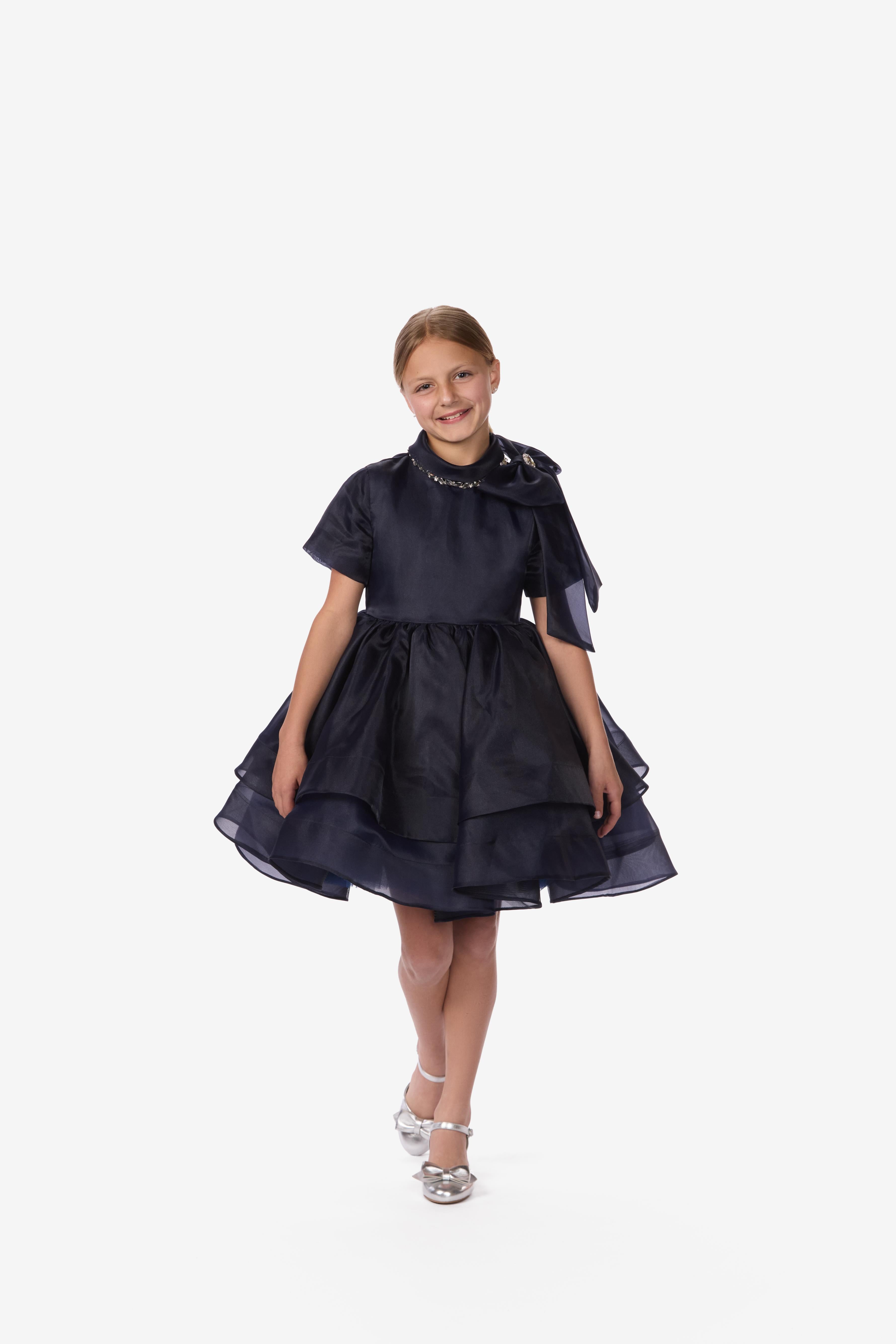 Crystal Organza Tiered Dress