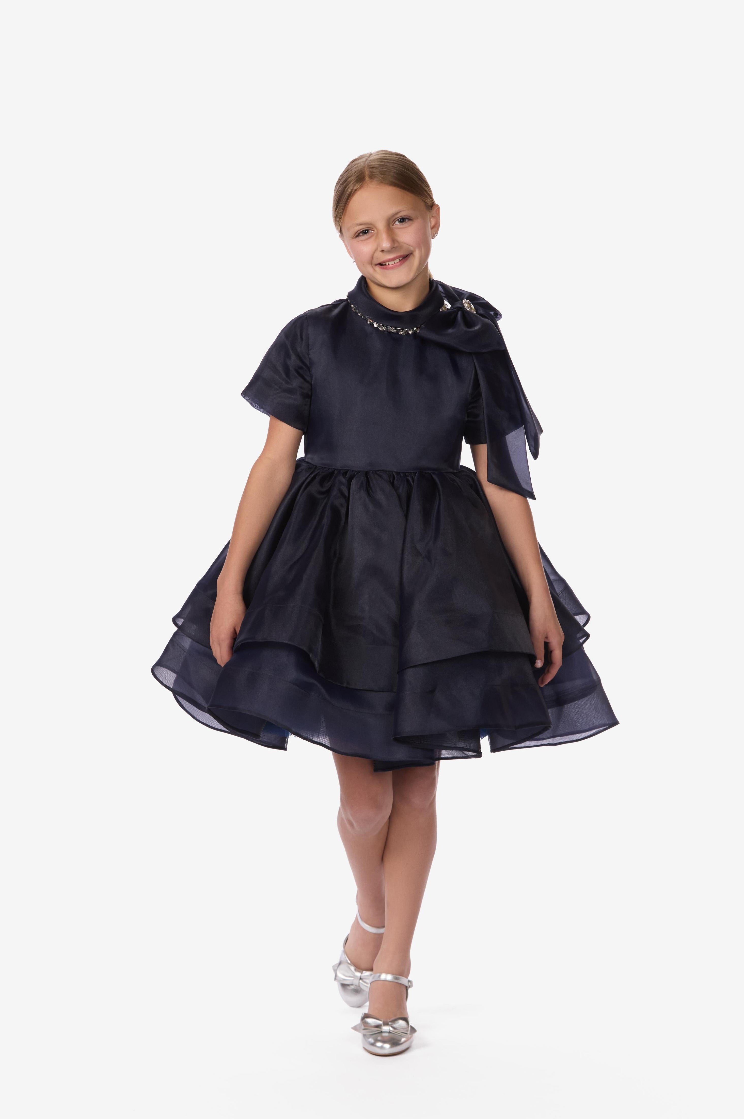 Crystal Organza Tiered Dress