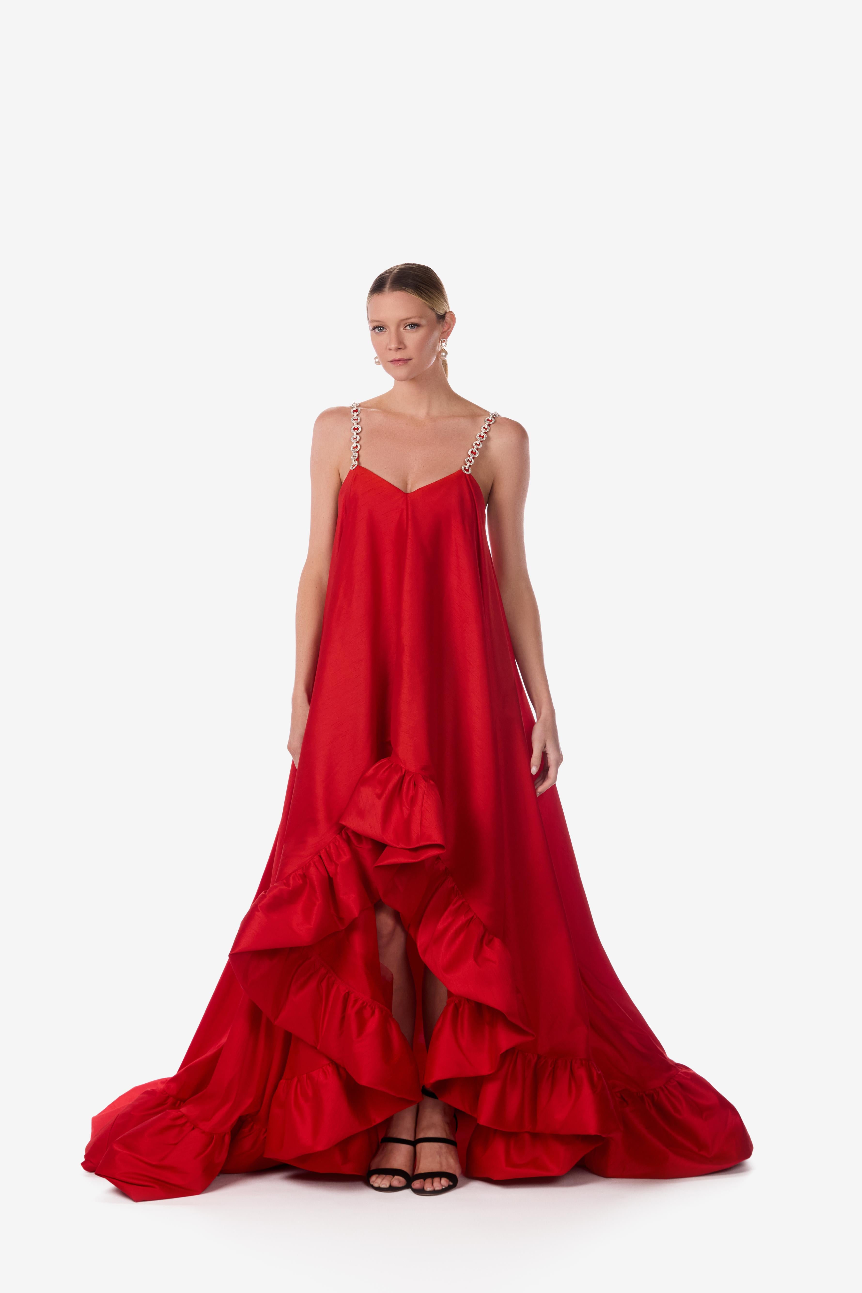 Dupioni High-Low Gown
