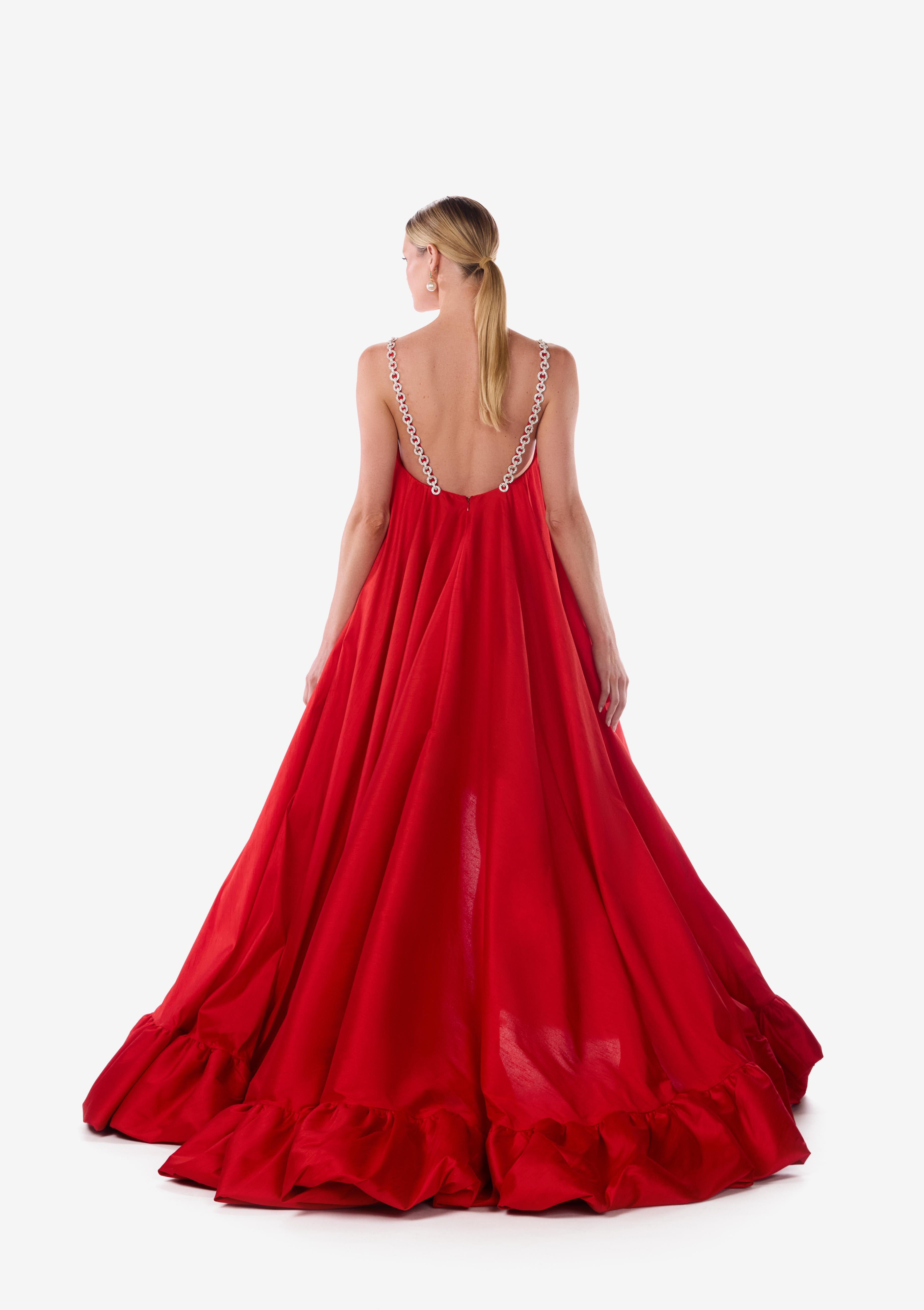 Dupioni High-Low Gown