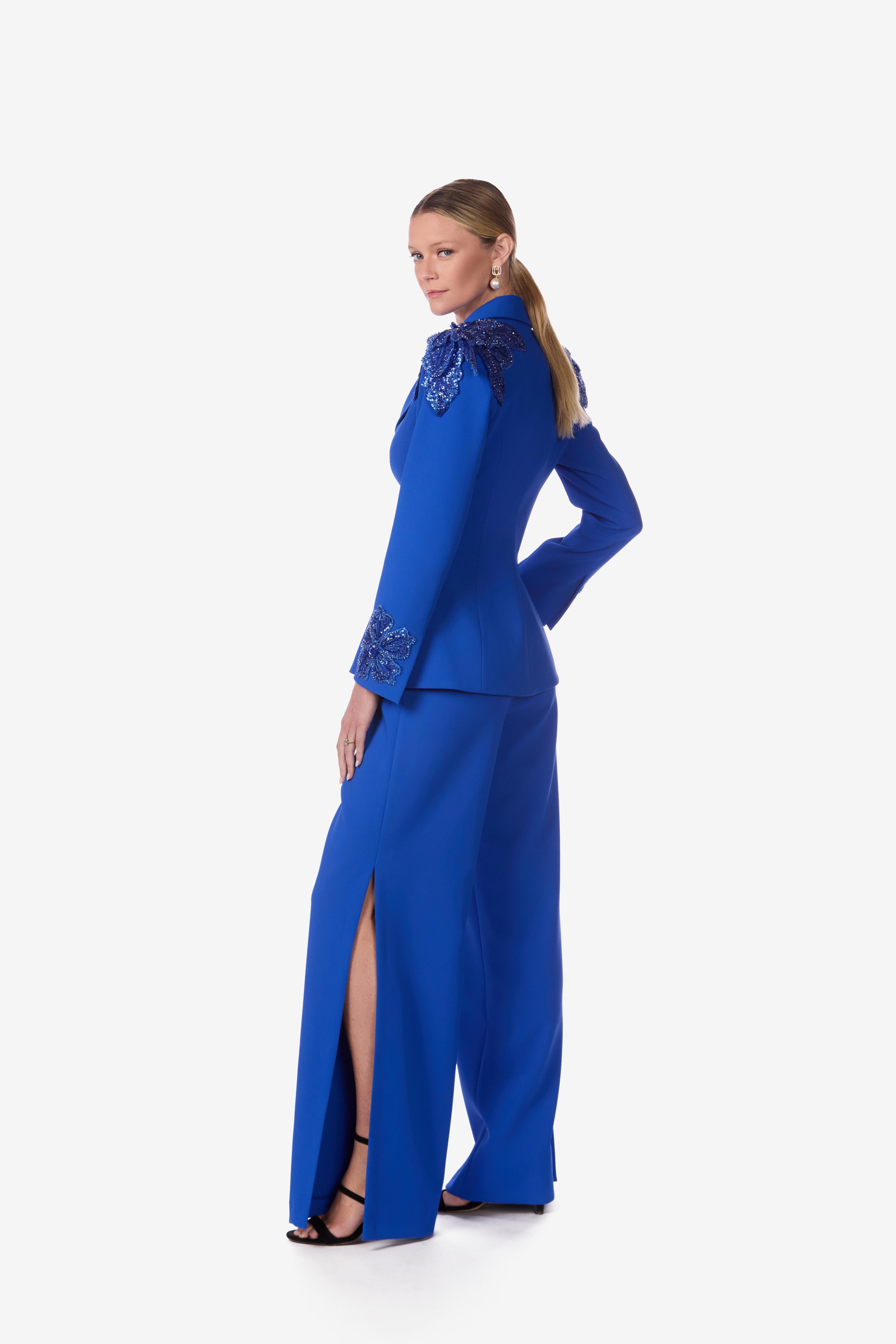 High-Waisted Stretch Crepe Pants
