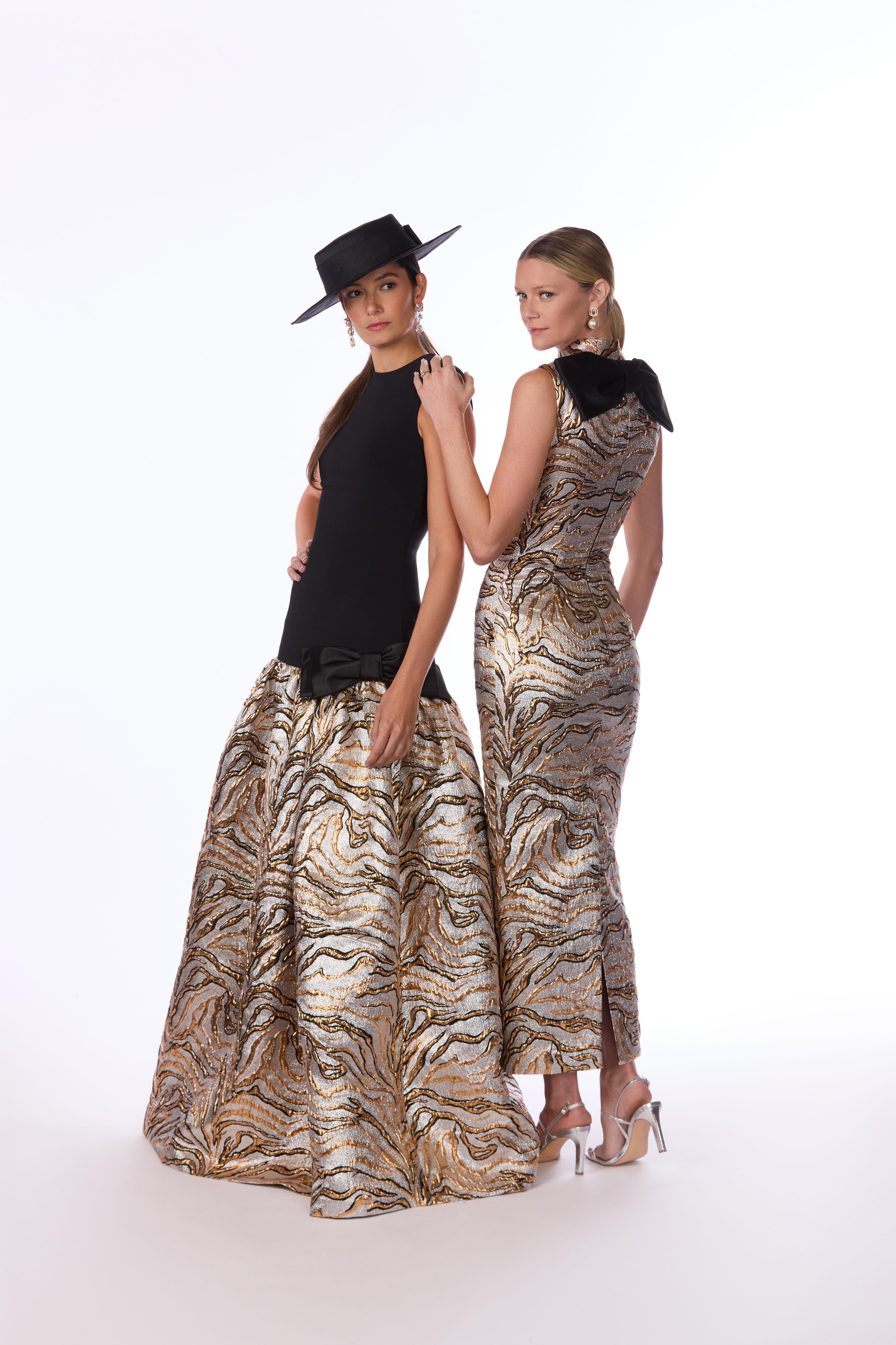 Tailored Metallic Zebra Dress