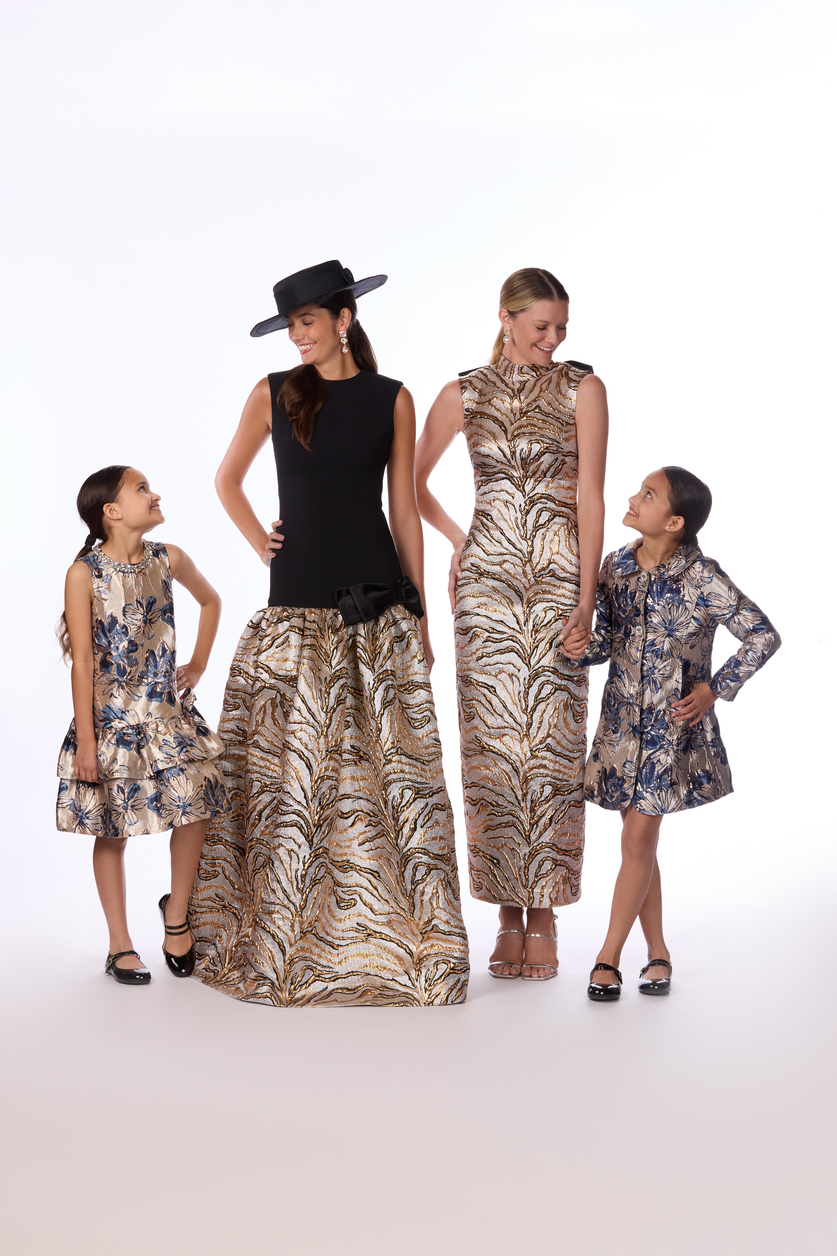 Tailored Metallic Zebra Dress