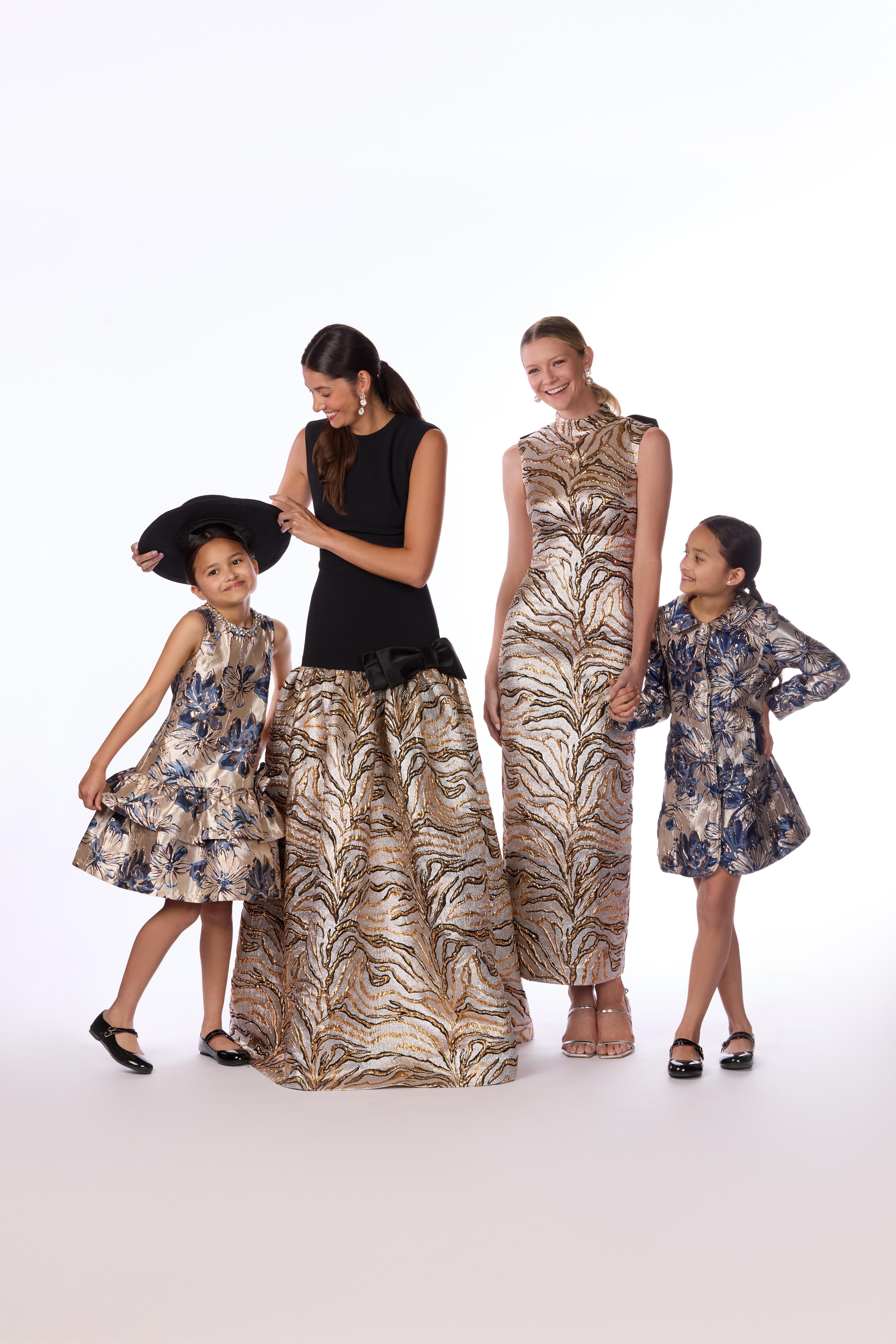 Tailored Metallic Zebra Dress