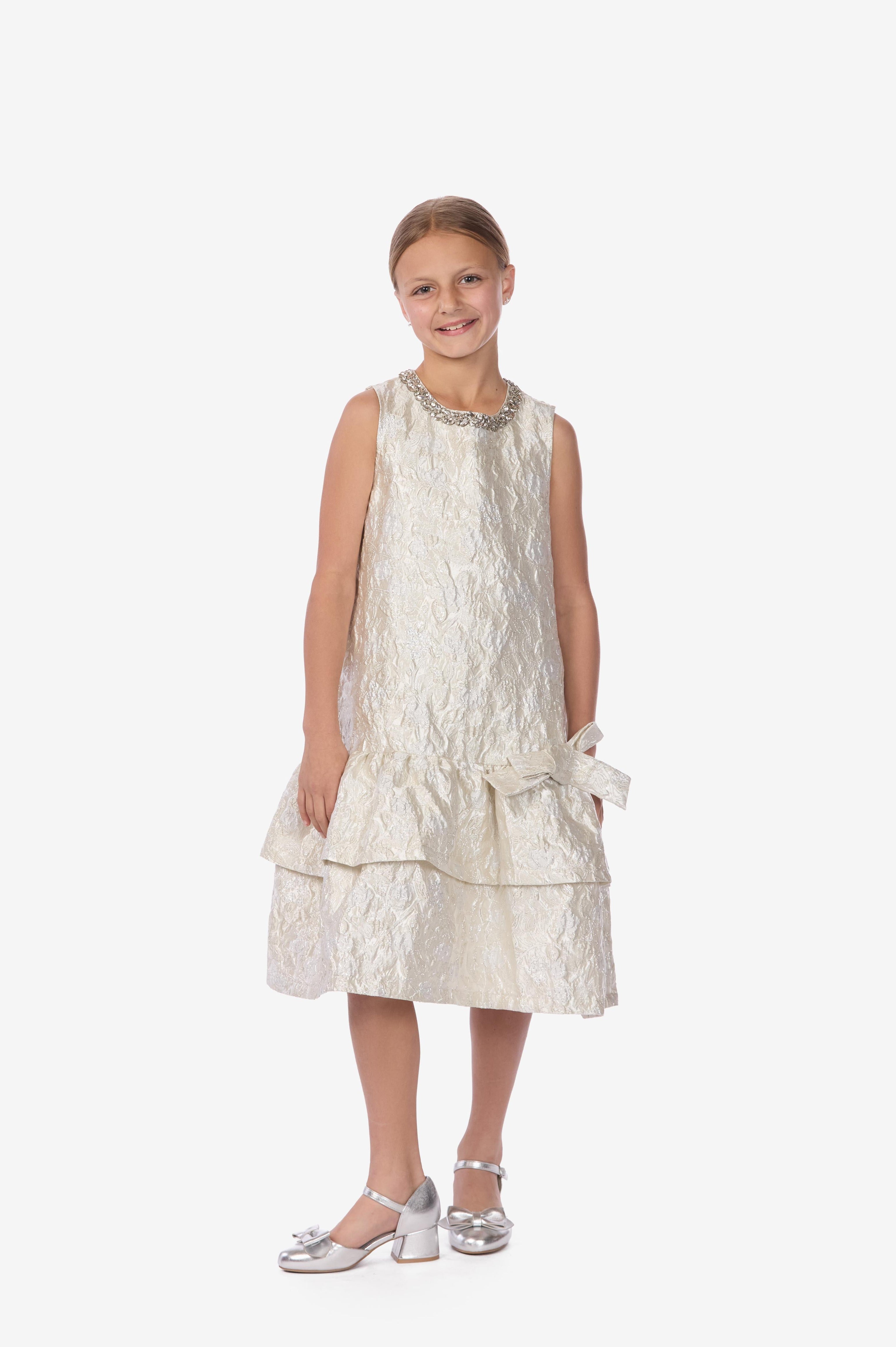 Sleeveless Brocade Dress