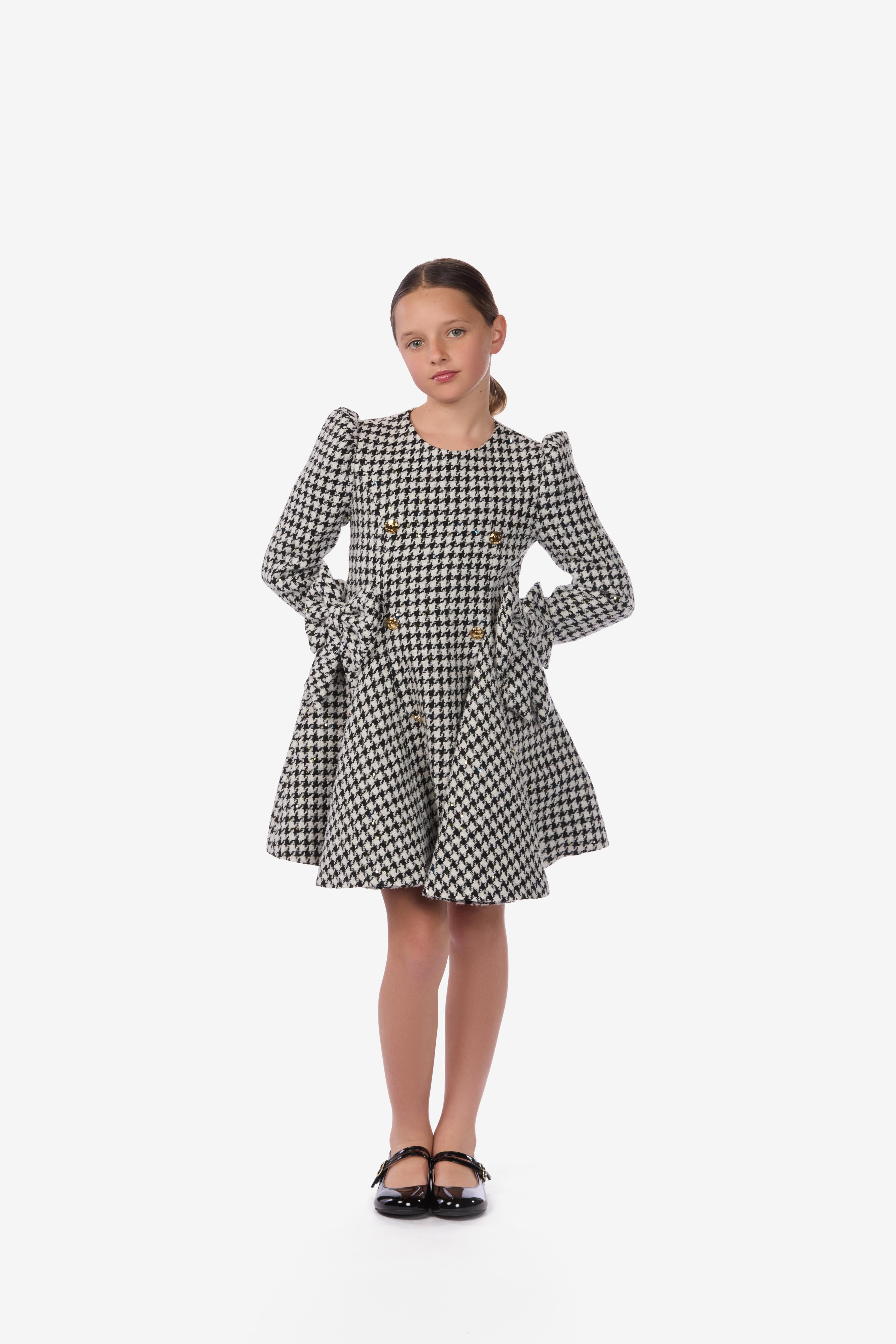 Houndstooth Bouclé Dress
