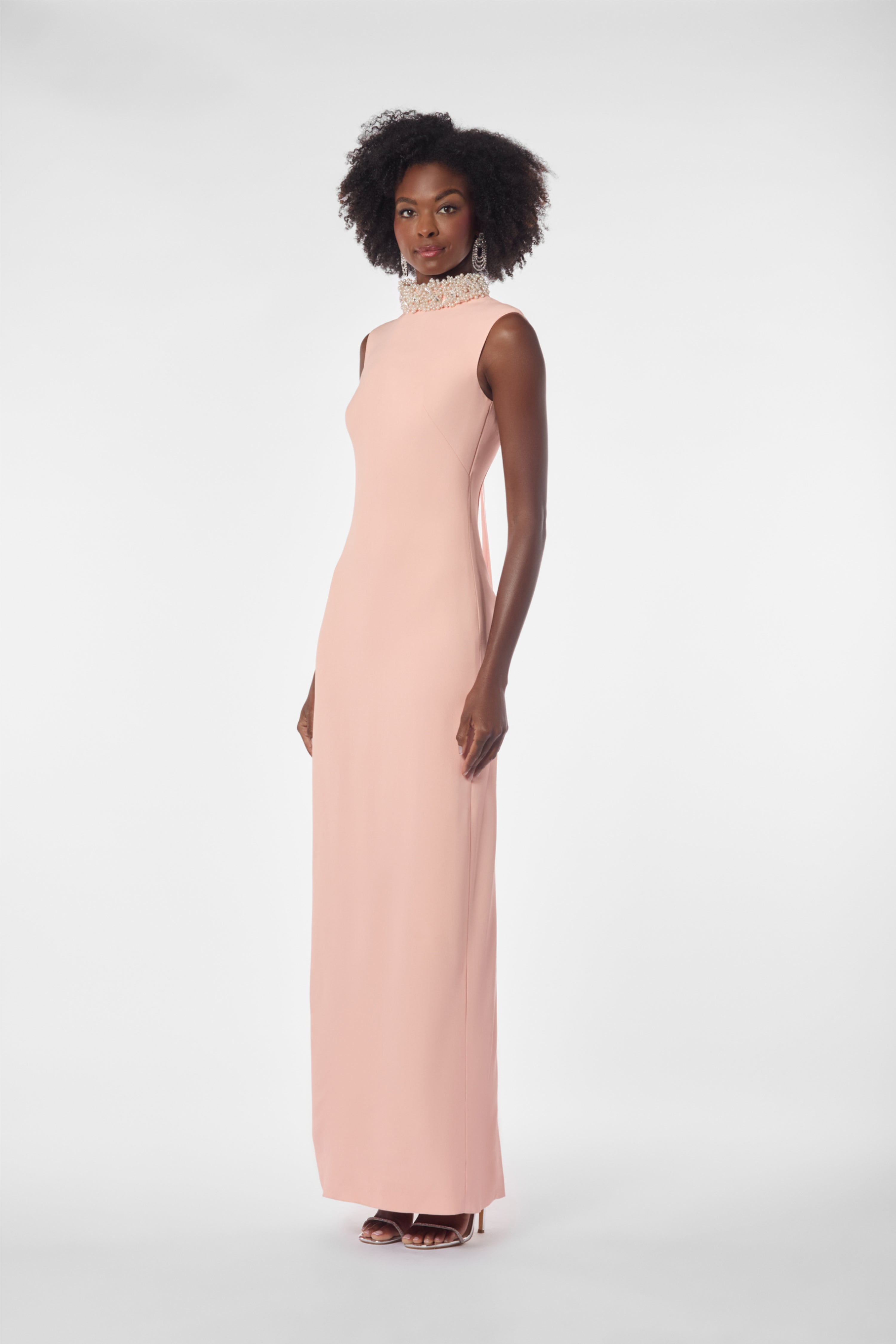 Pearls & Crystals Turtleneck Dress