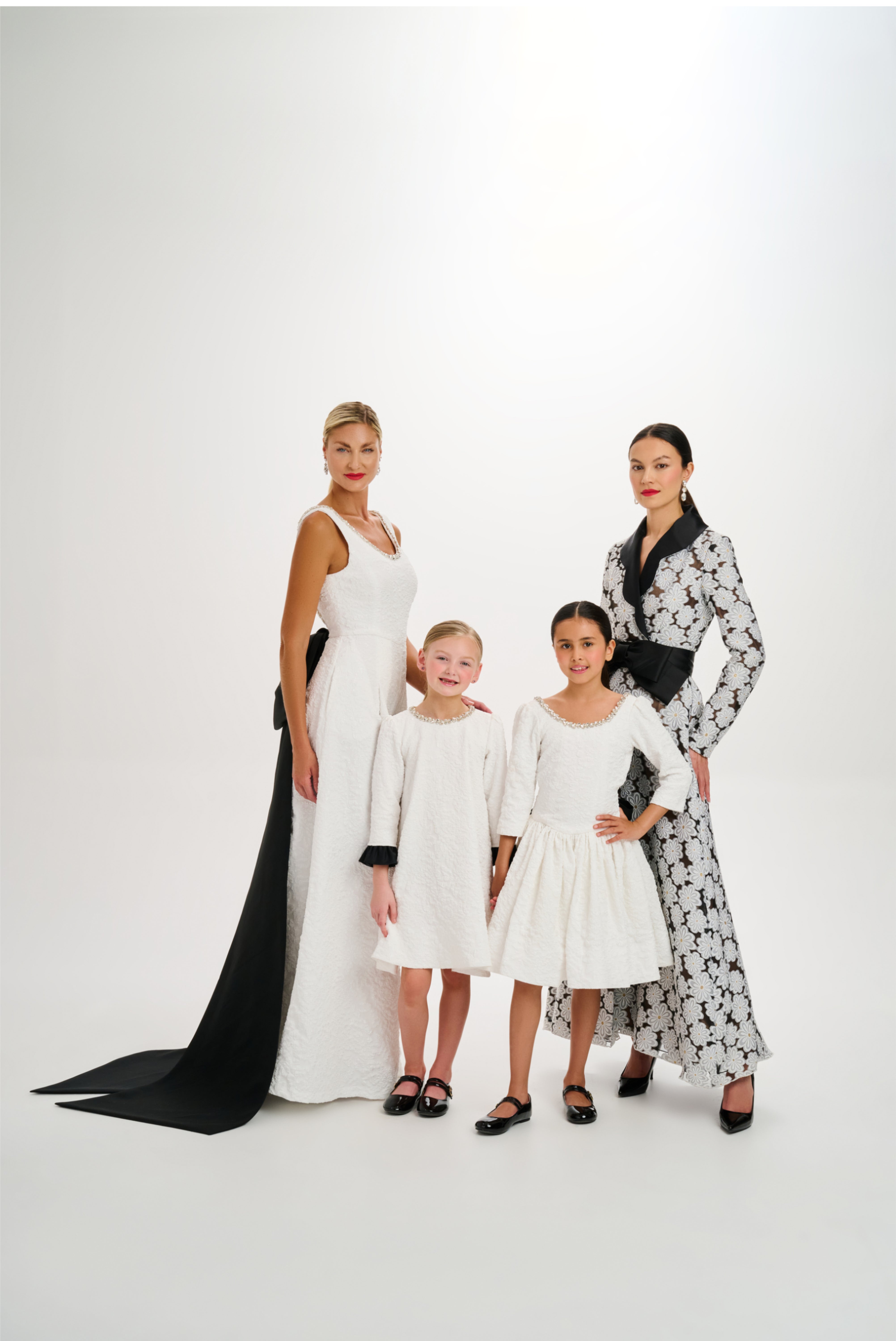 Big Bow Knit Jacquard Jumpsuit Gown