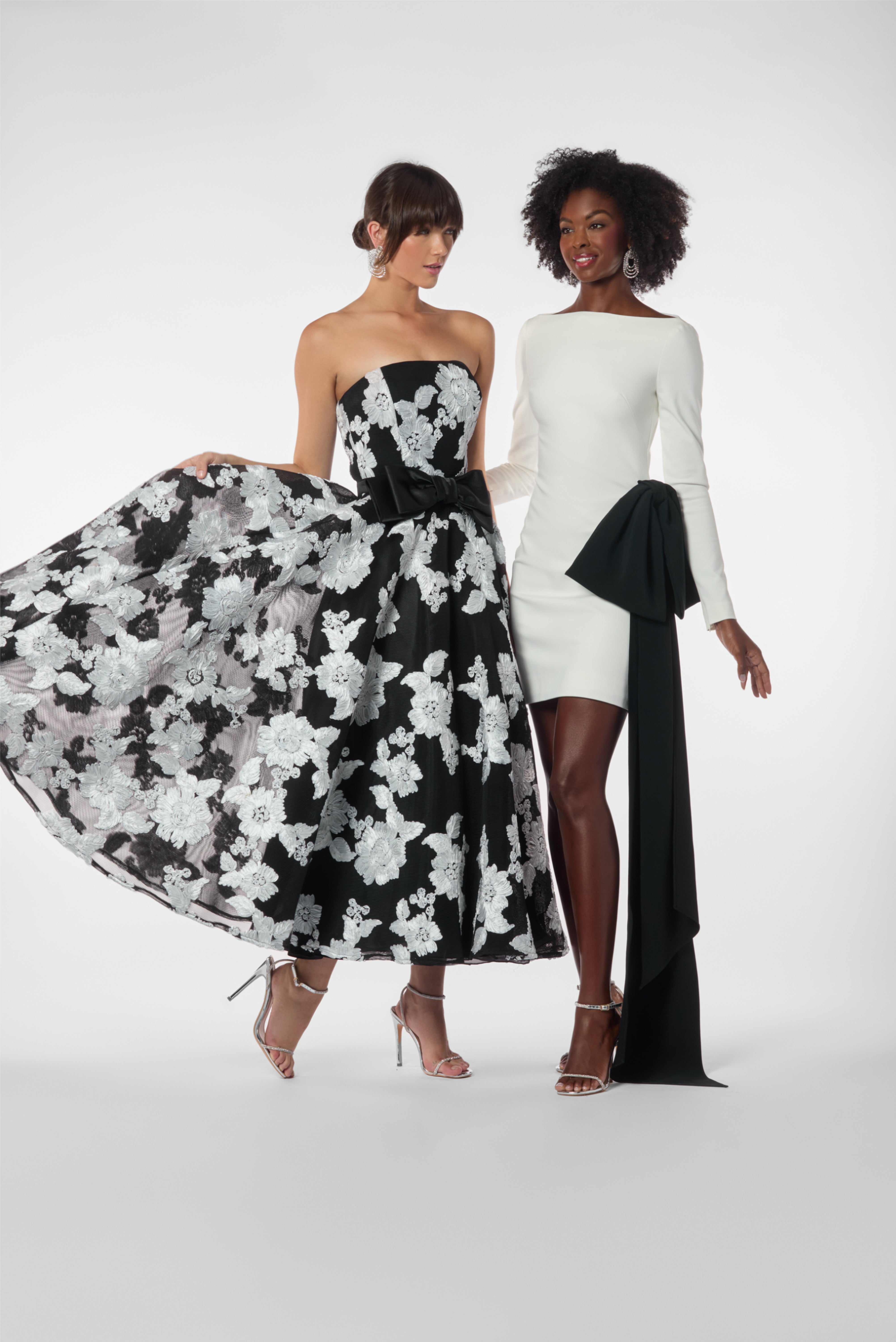 Floral Embroidered Strapless Dress