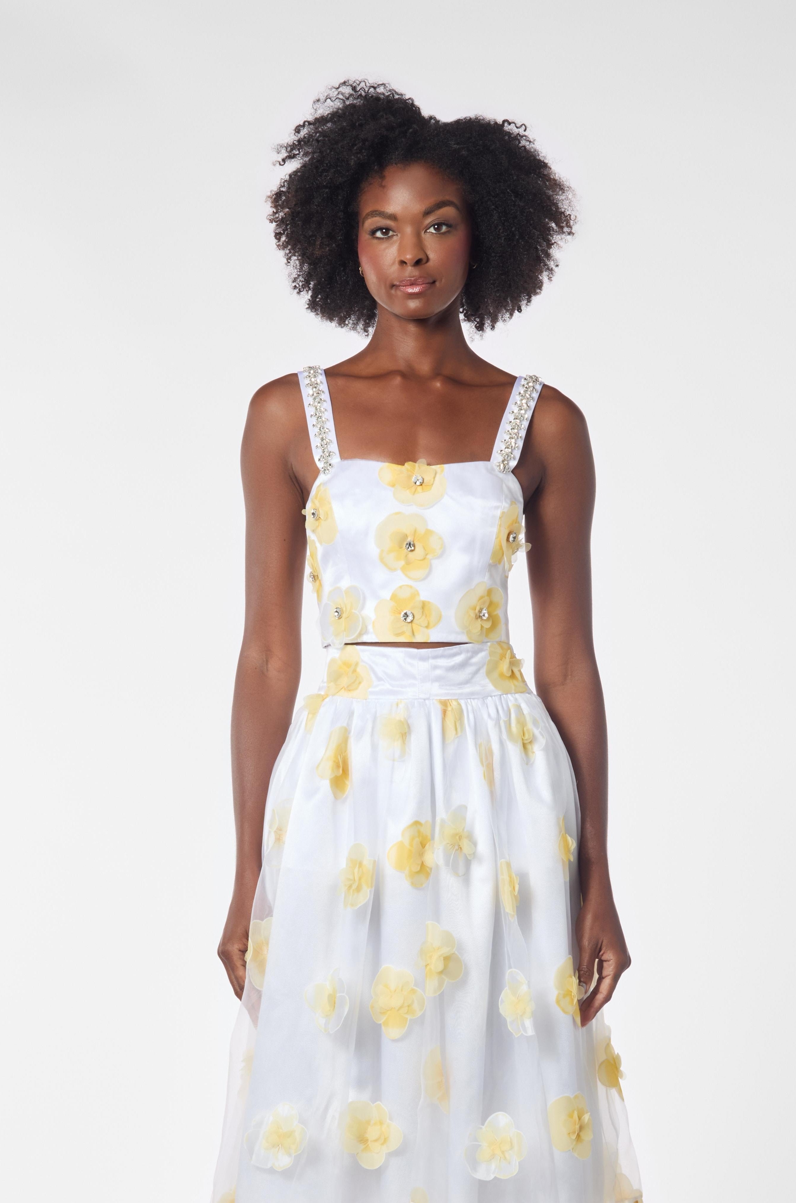 3D Flower Organza Skirt