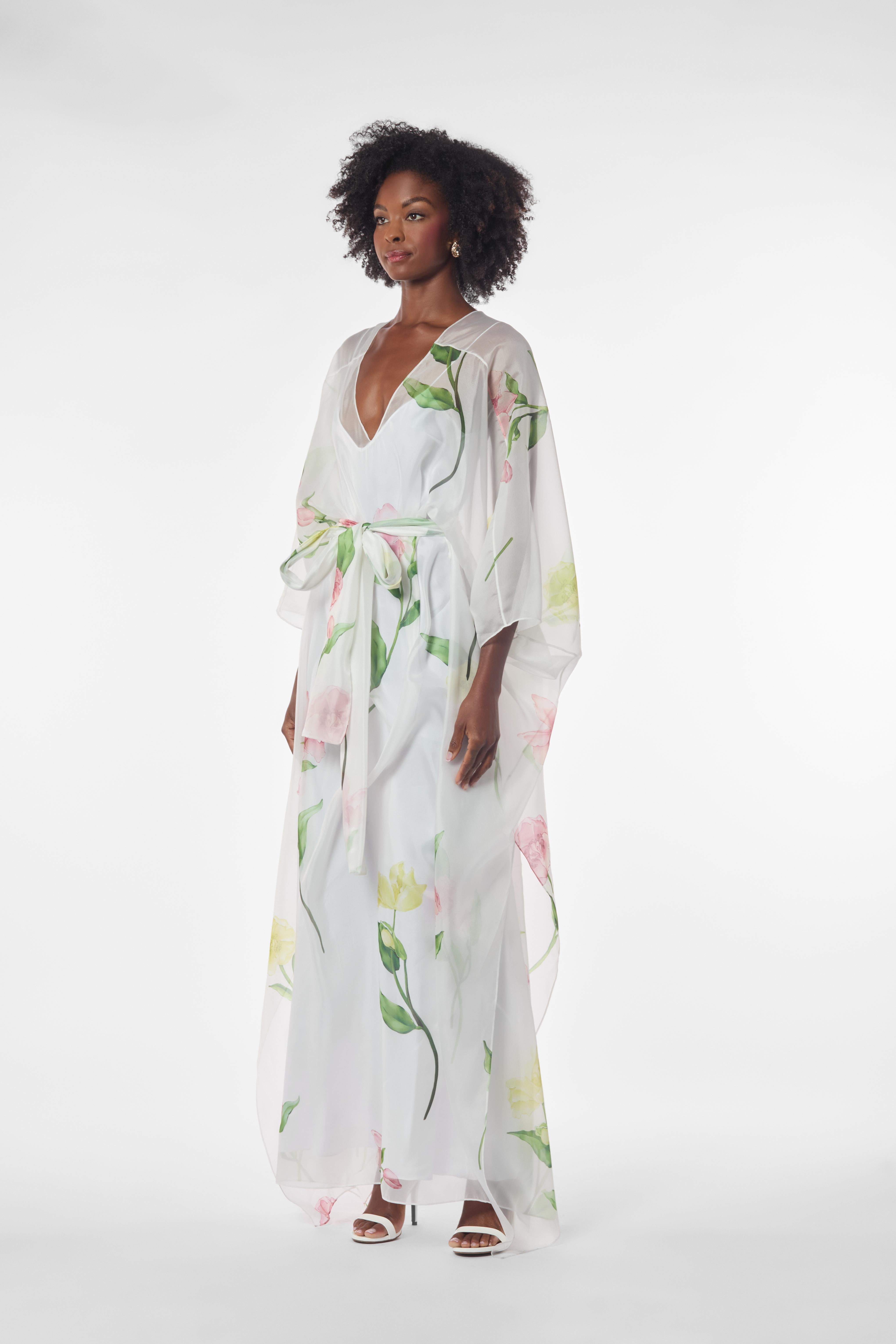 Maxi Floral Caftan Dress