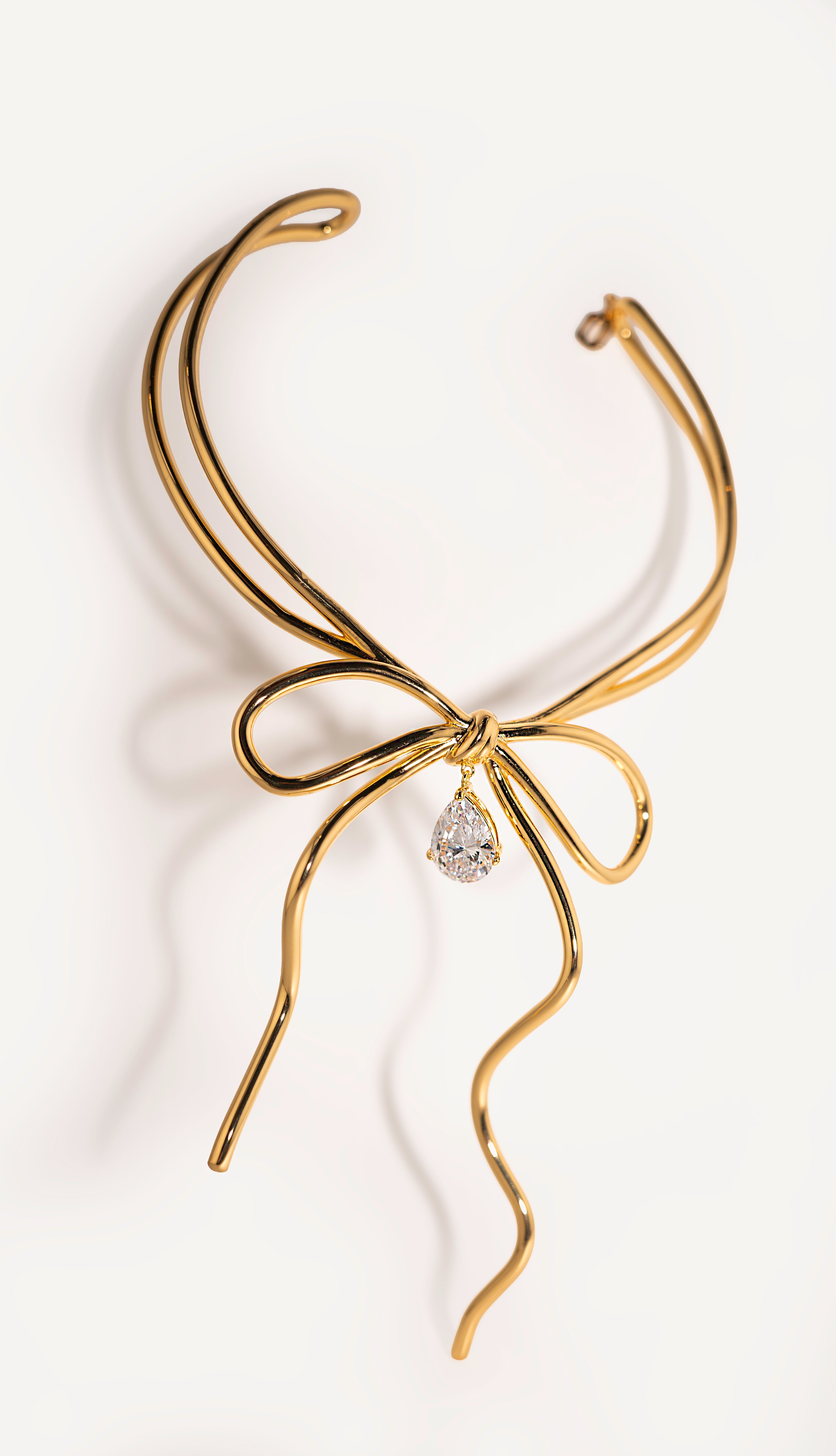 Sculpted Bow Crystal Choker
