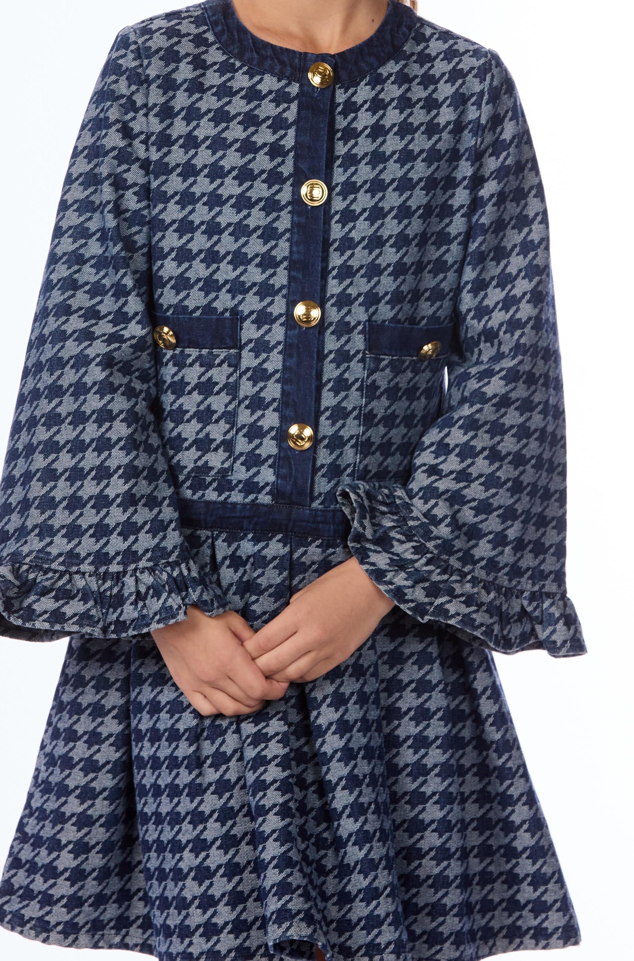 Denim Houndstooth Dress