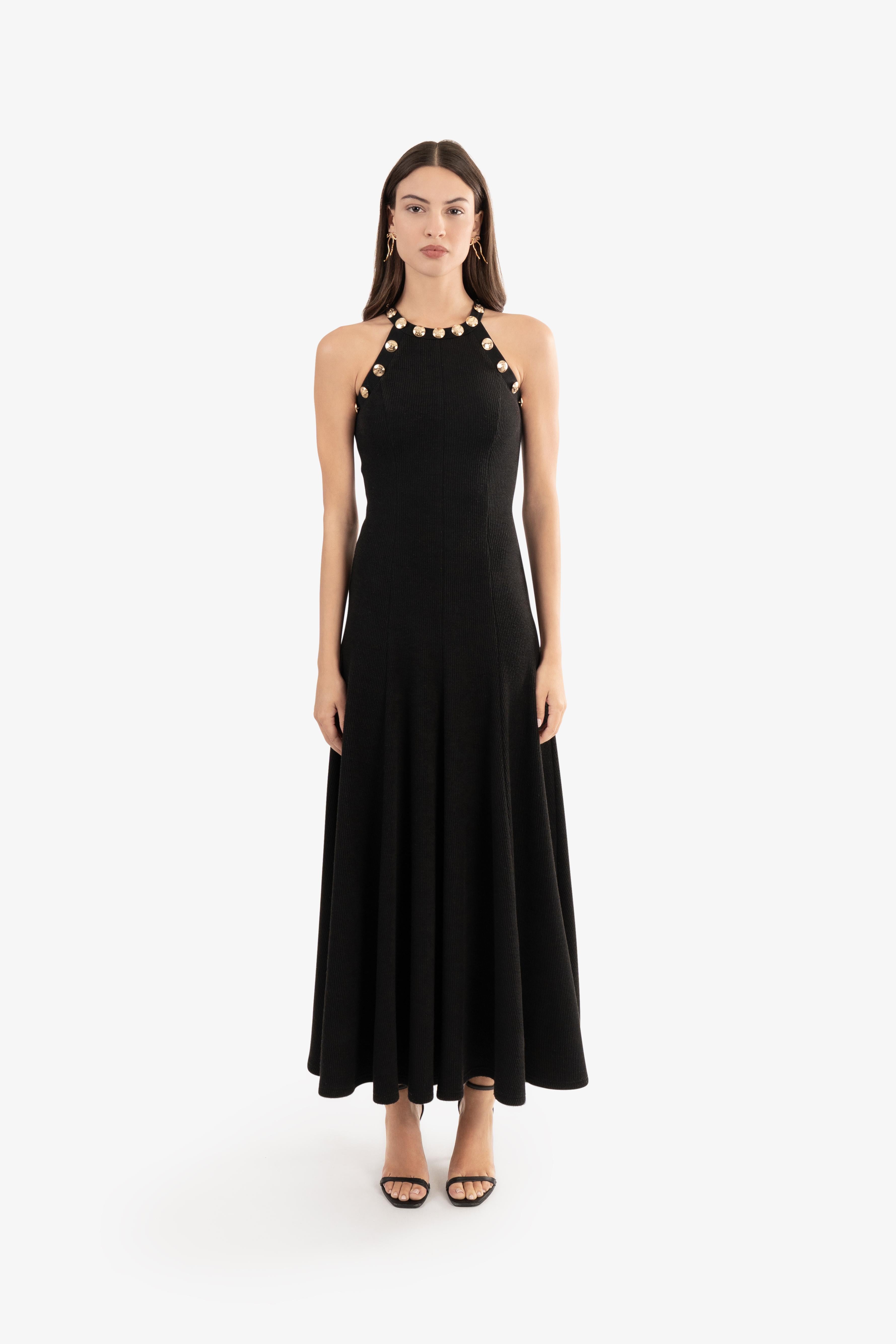 Halter knit full skirt midi dress - XS Halter knit full skirt midi dress - XS