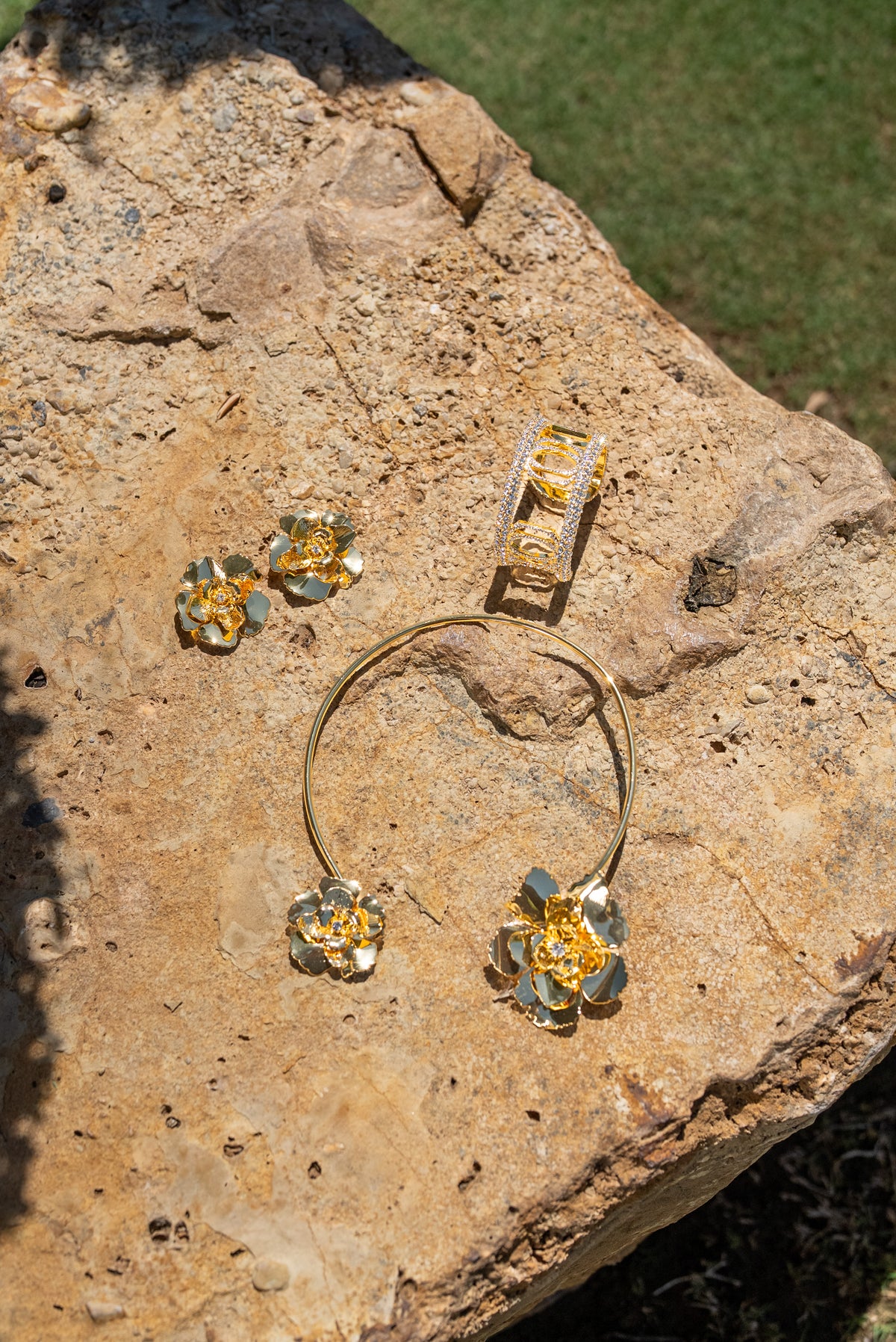 Floral Crystal Earrings