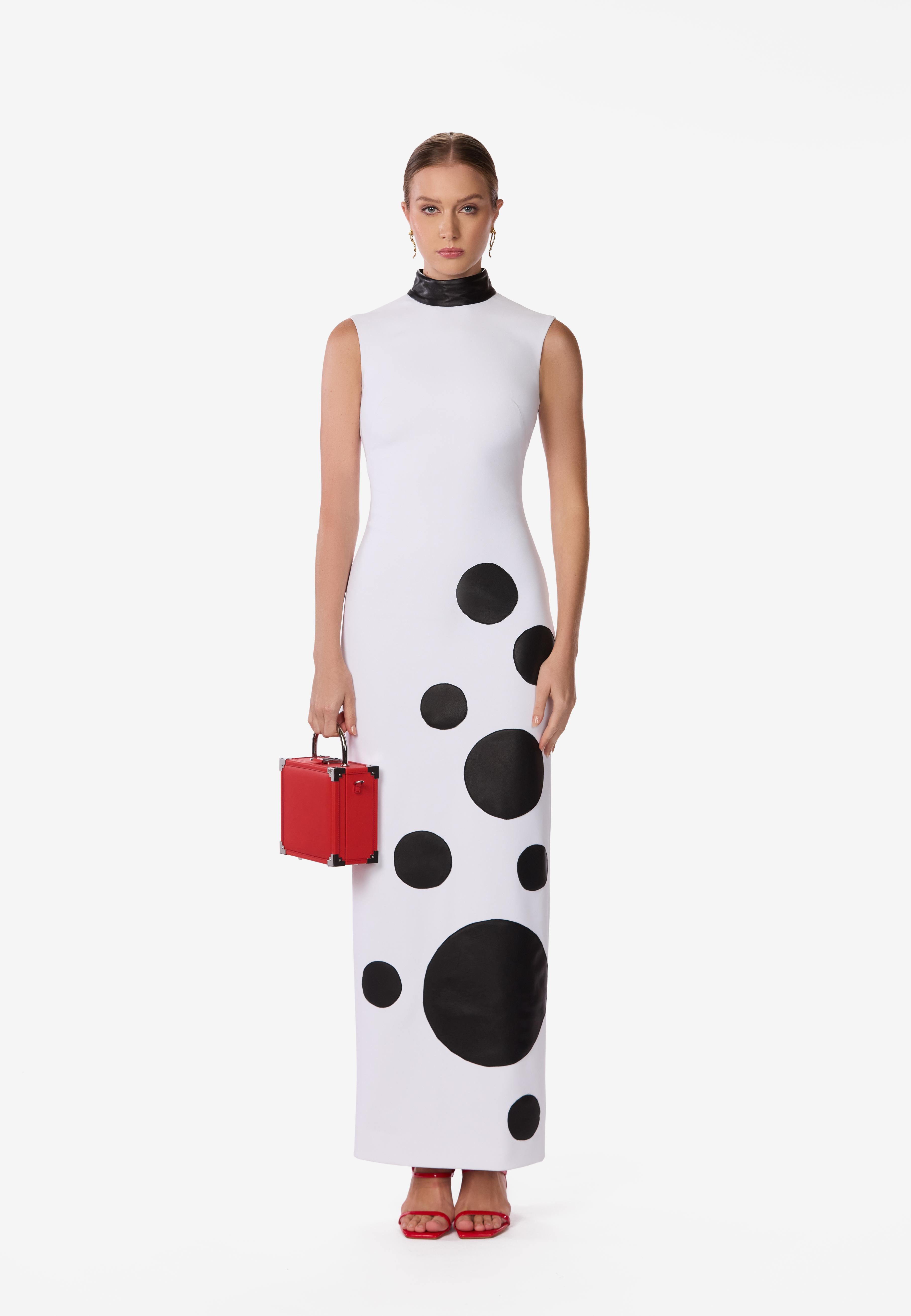 Lambskin Circle Column Dress