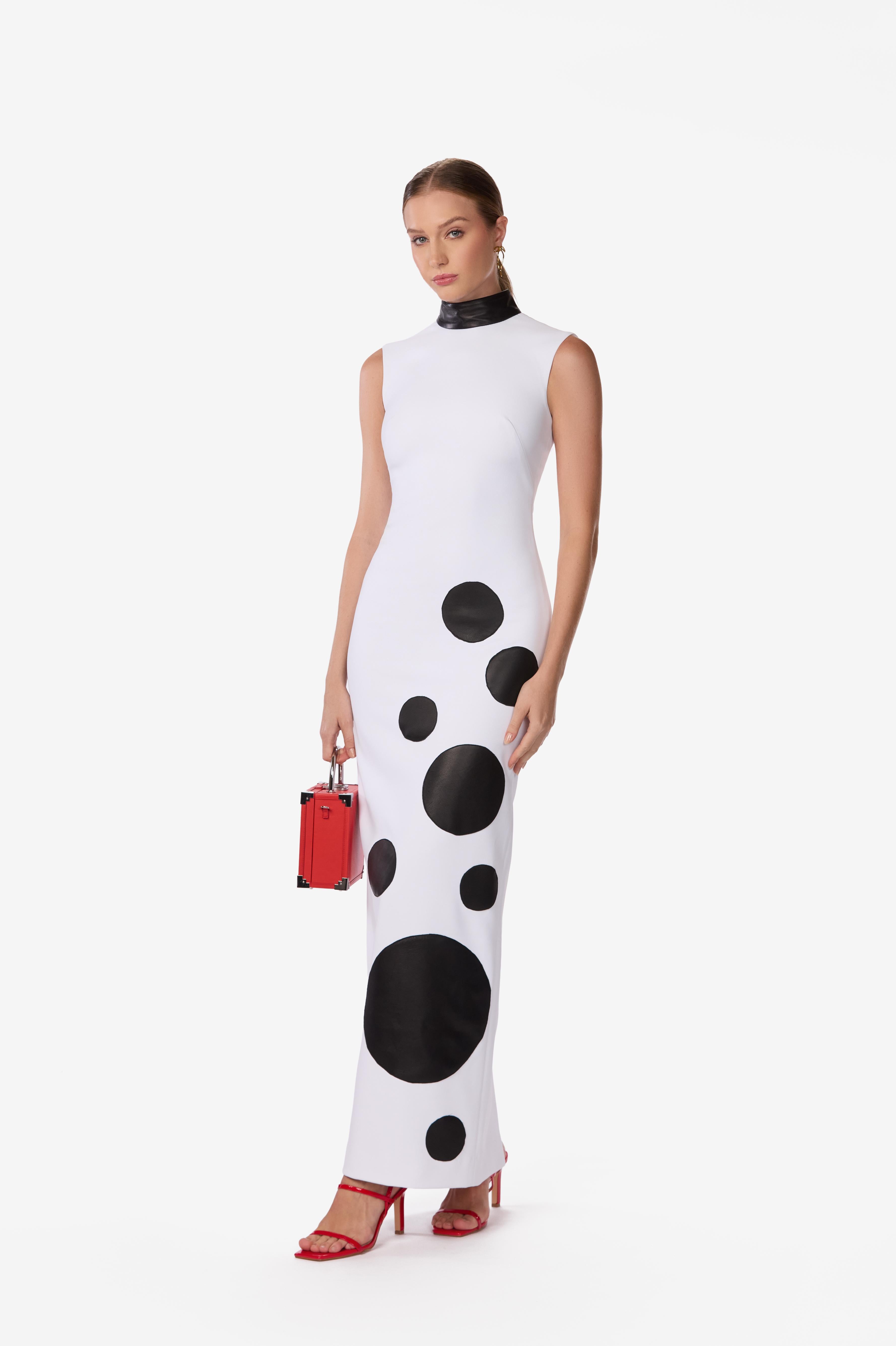 Lambskin Circle Column Dress