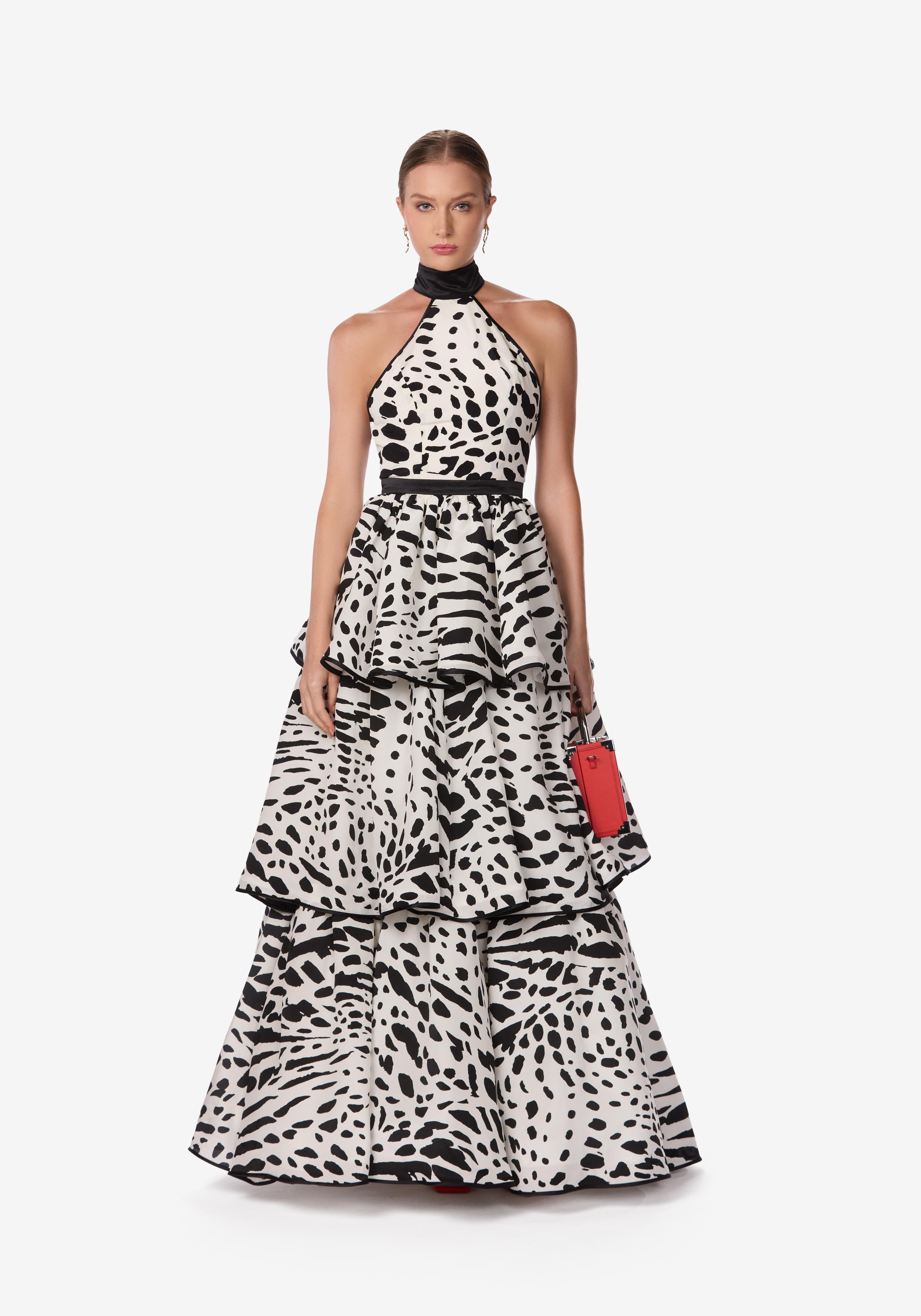 MILLY_PARK-Silk_Crepe_de _Chine_Zebra_Halter_Gown_front