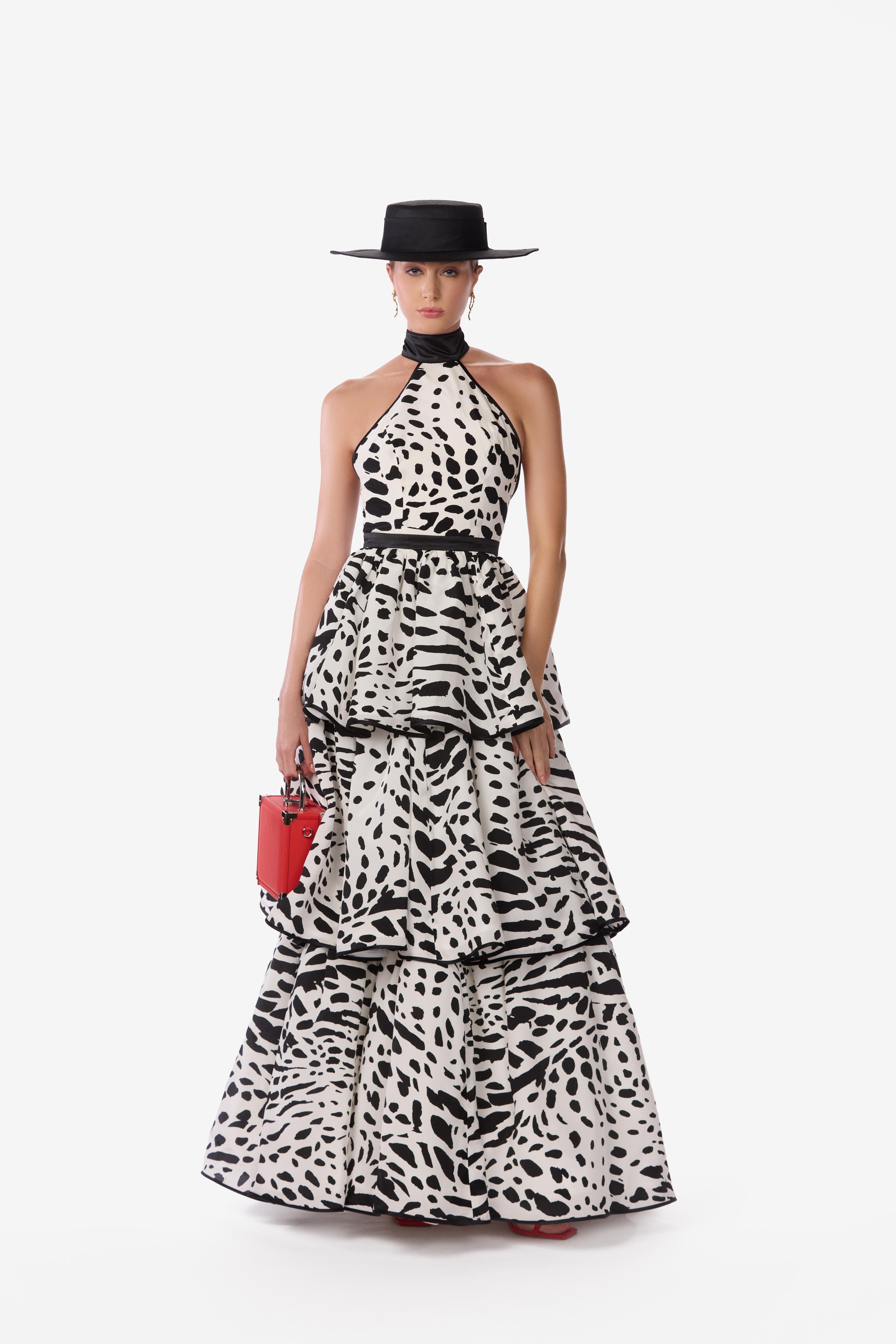 MILLY_PARK-Silk_Crepe_de _Chine_Zebra_Halter_front_hat