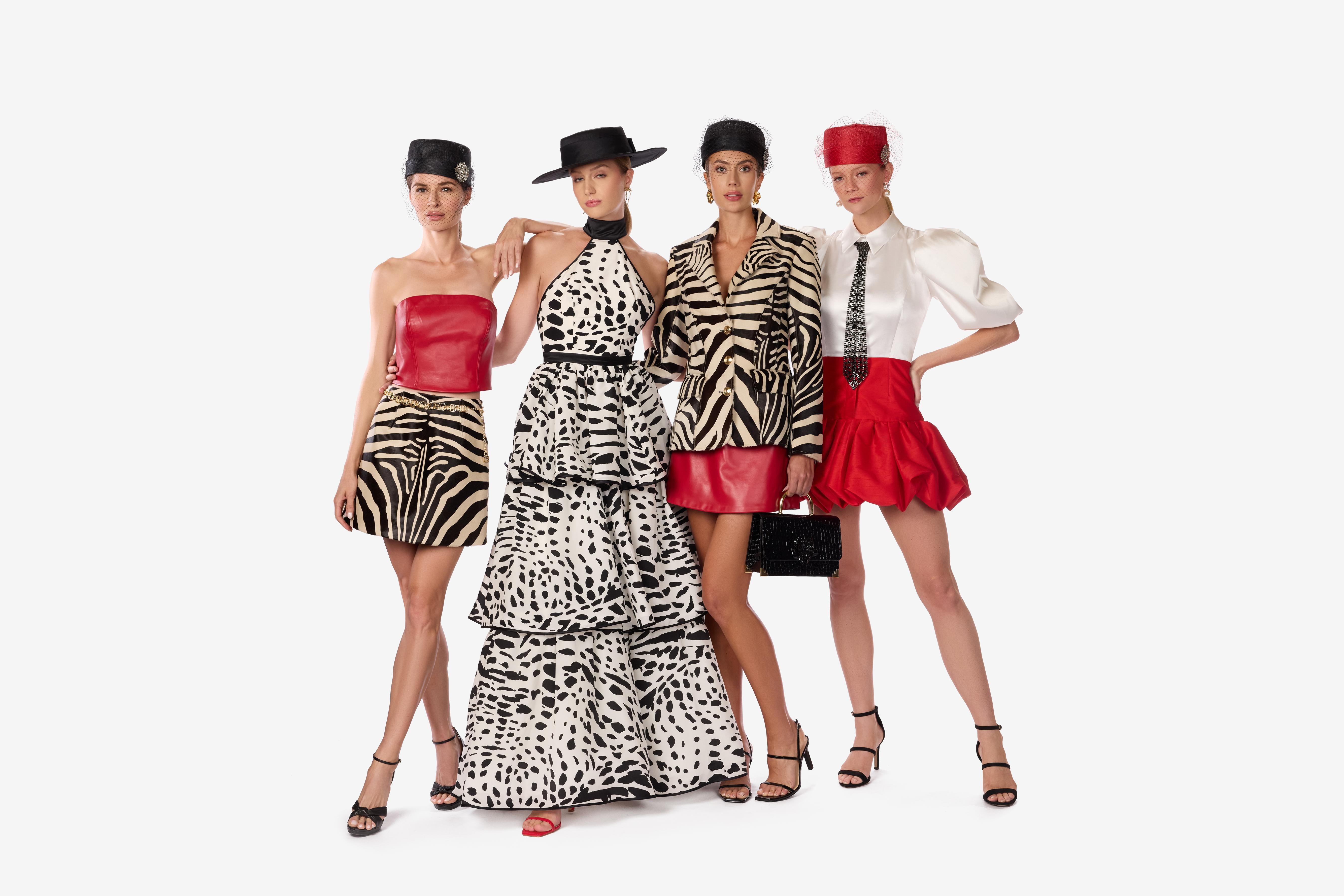 Zebra Print Cavallino Calfskin Mini Skirt