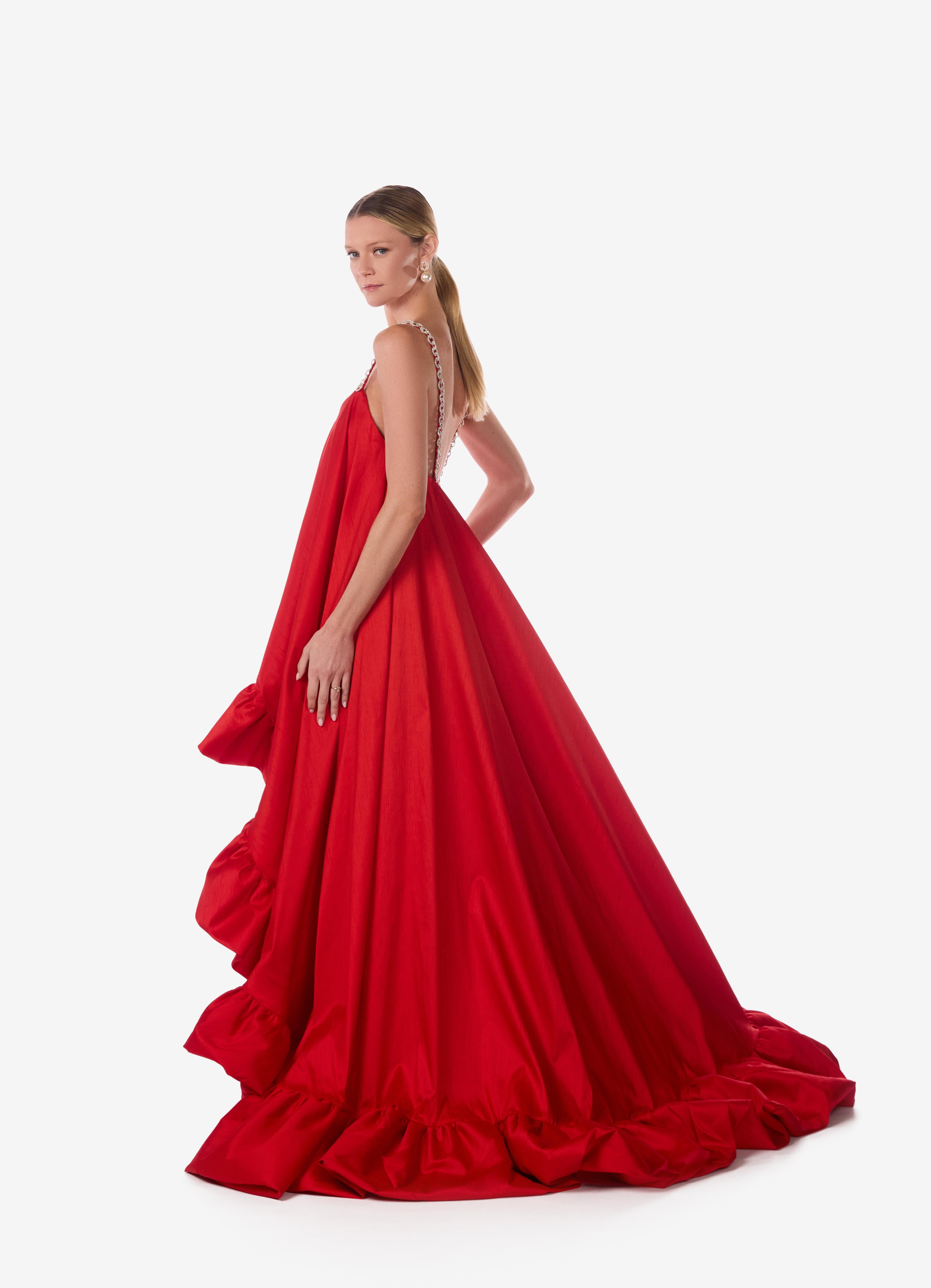 Dupioni High-Low Gown