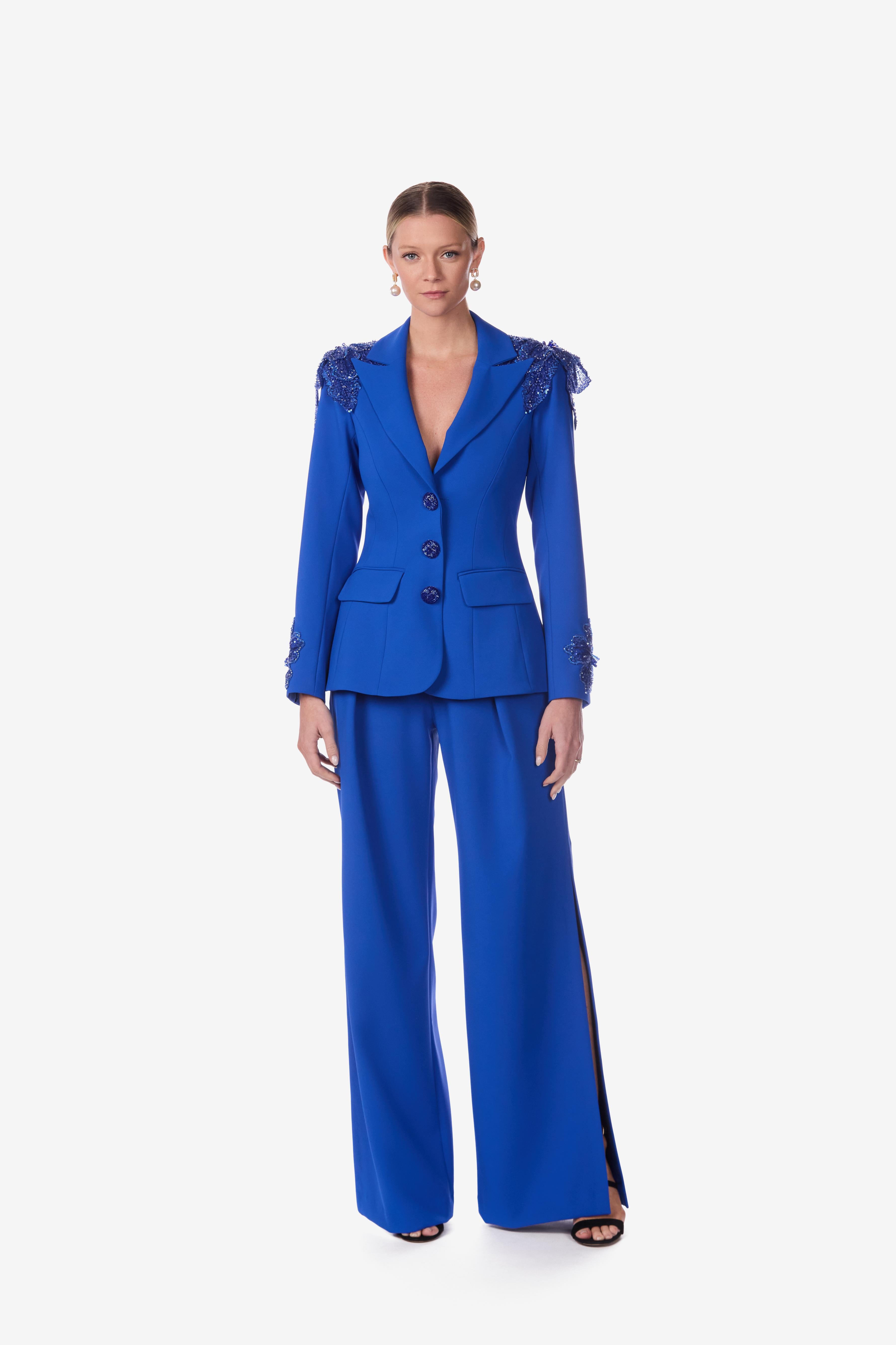 High-Waisted Stretch Crepe Pants