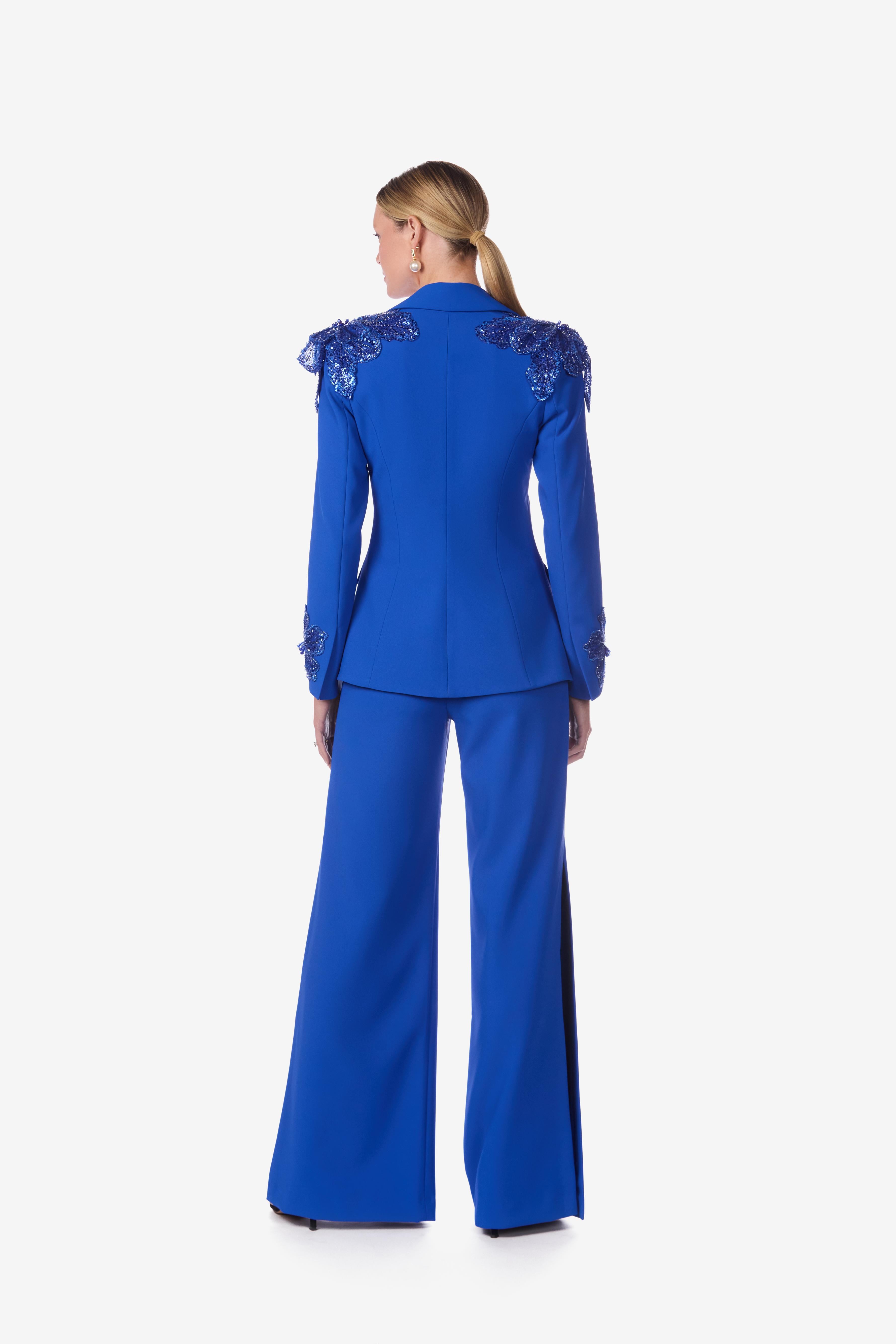 High-Waisted Stretch Crepe Pants