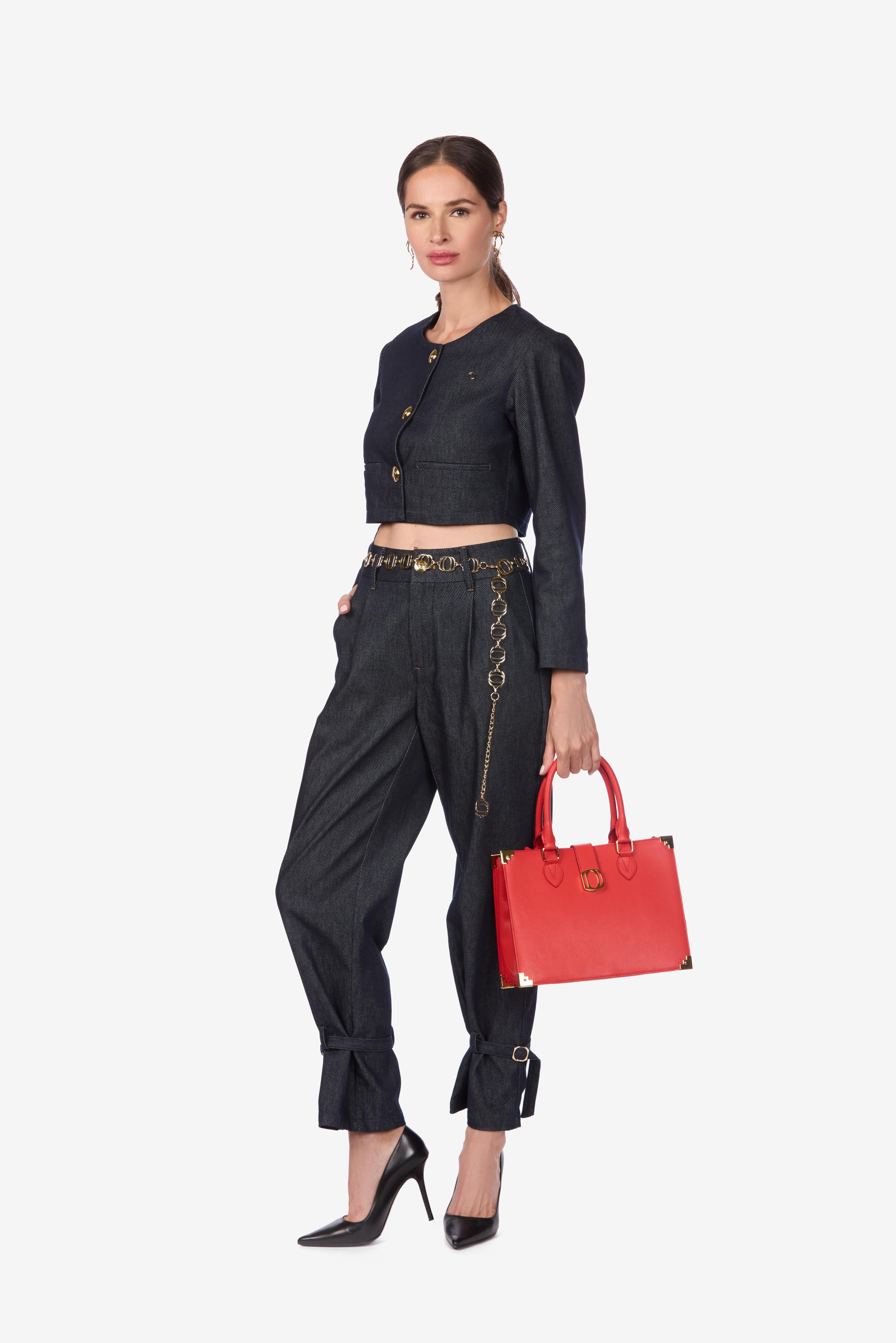 Tailored Denim Cargo Pants