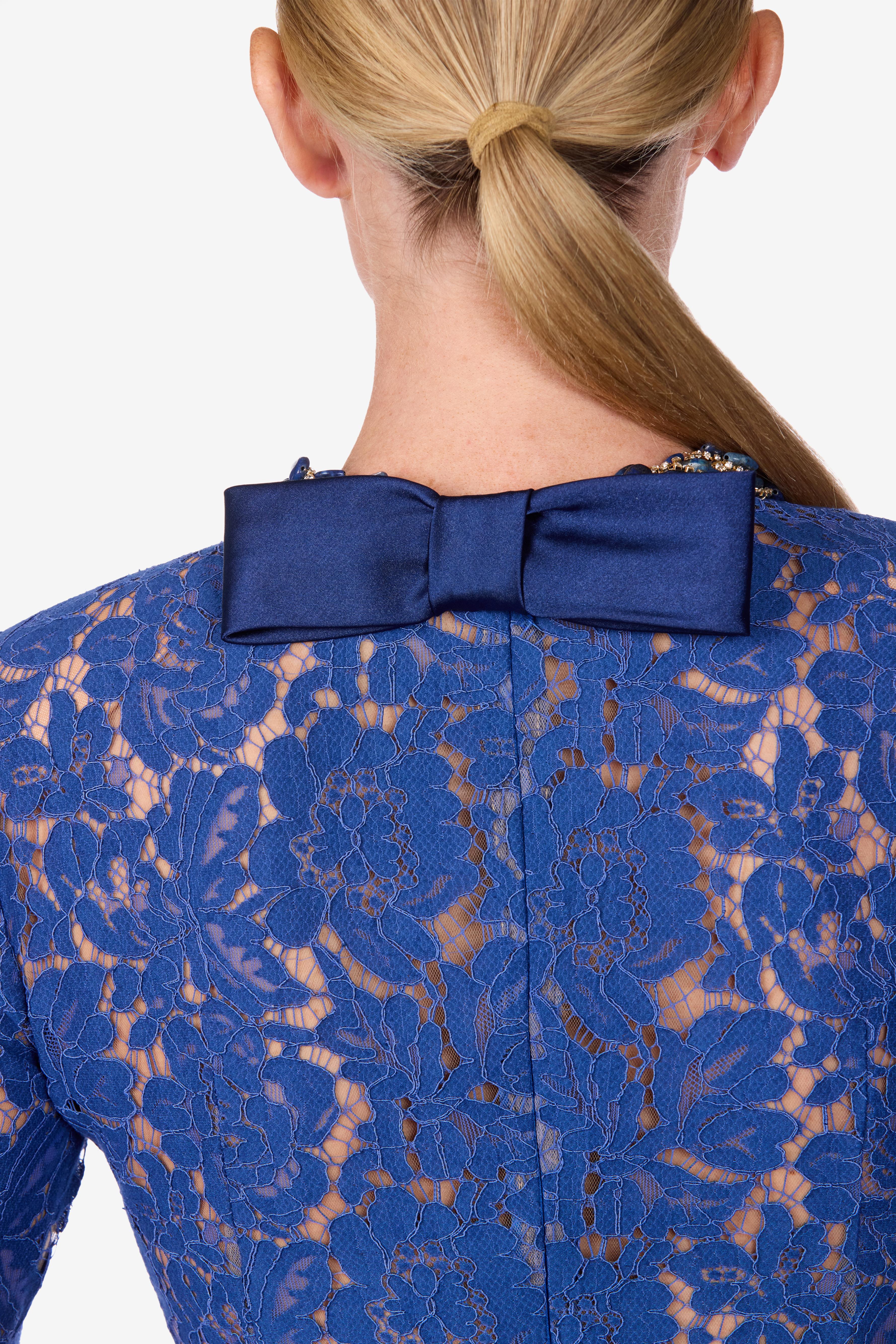 Floral Lace Fitted Gown