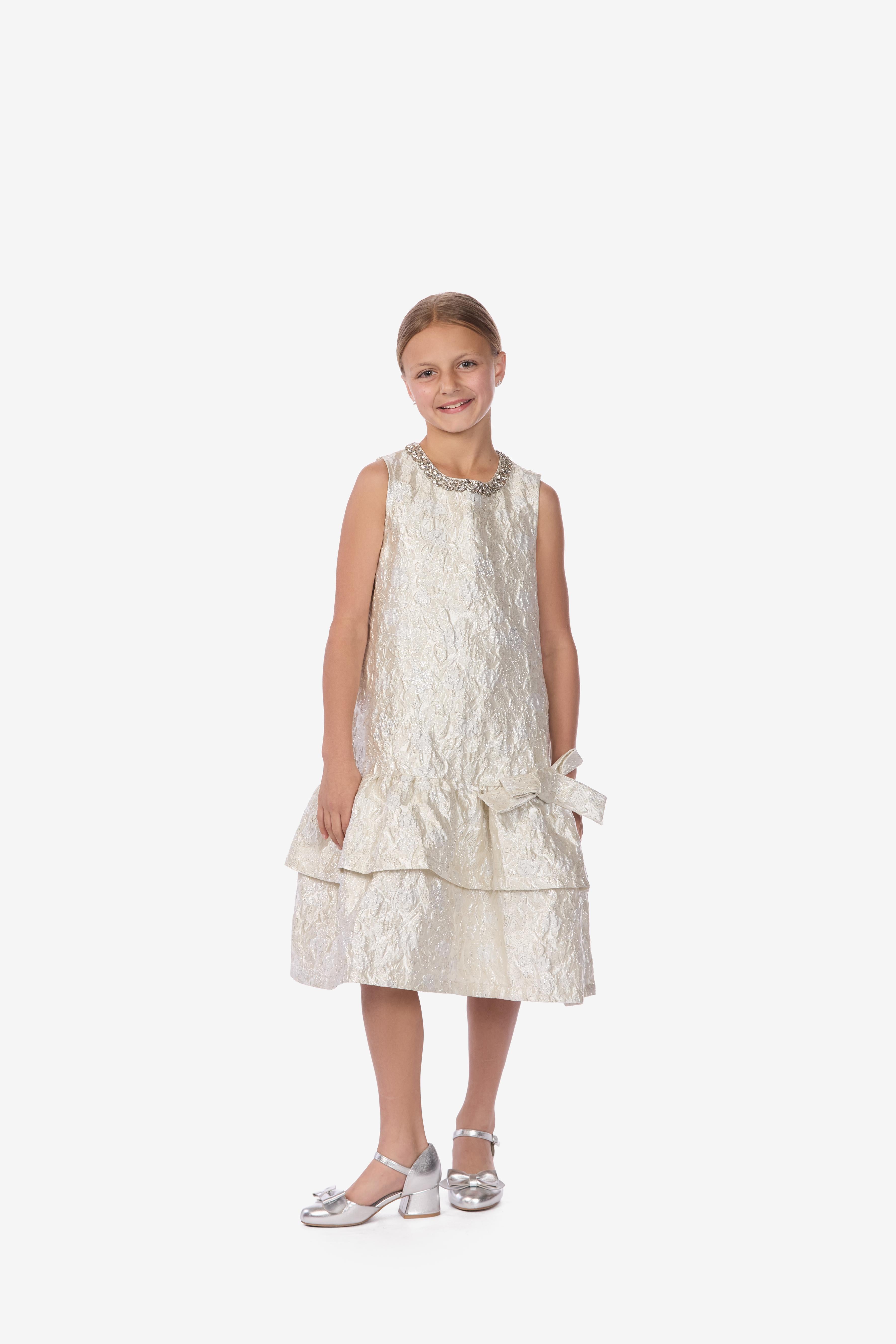 Sleeveless Brocade Dress
