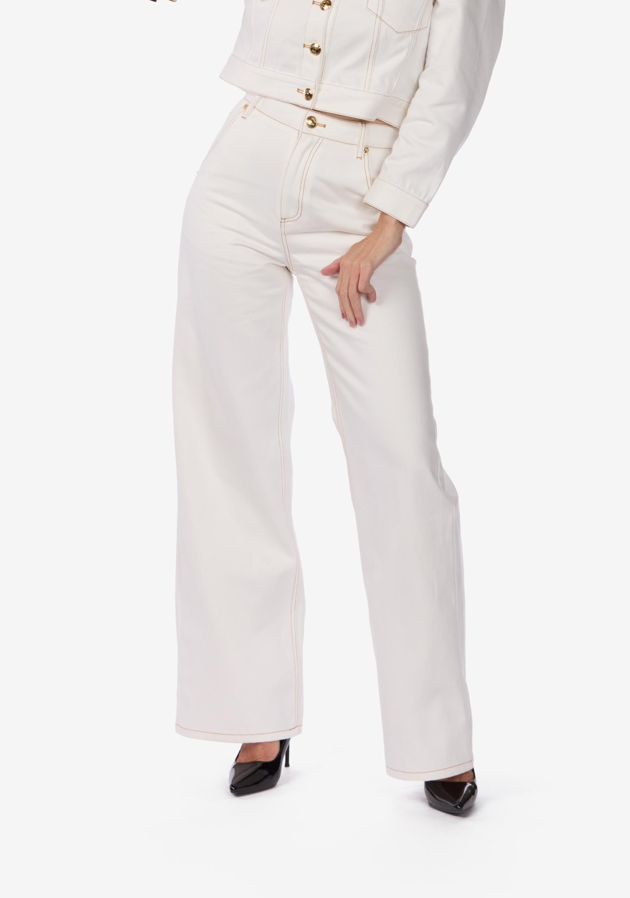 Tailored denim pants