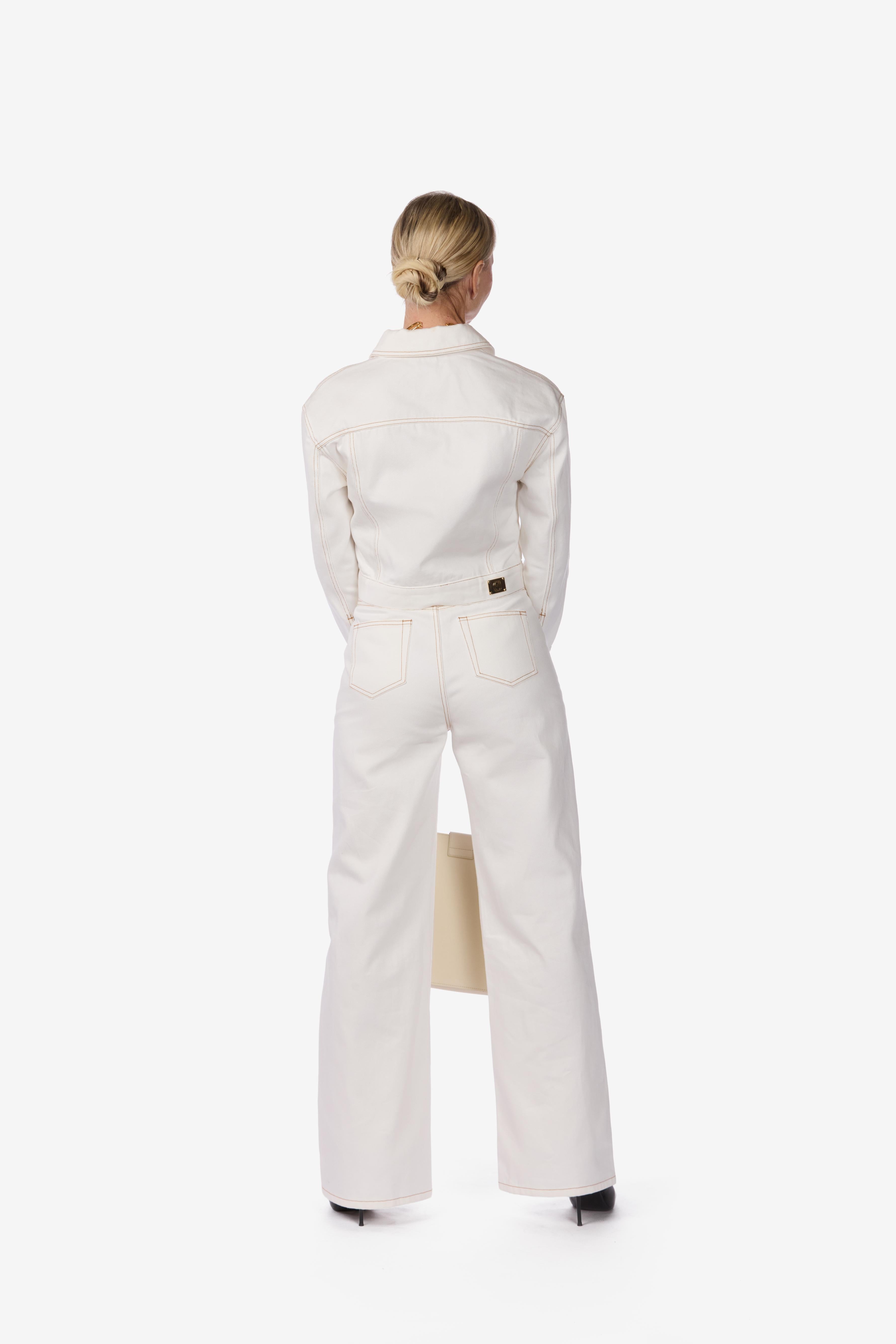 Tailored denim pants