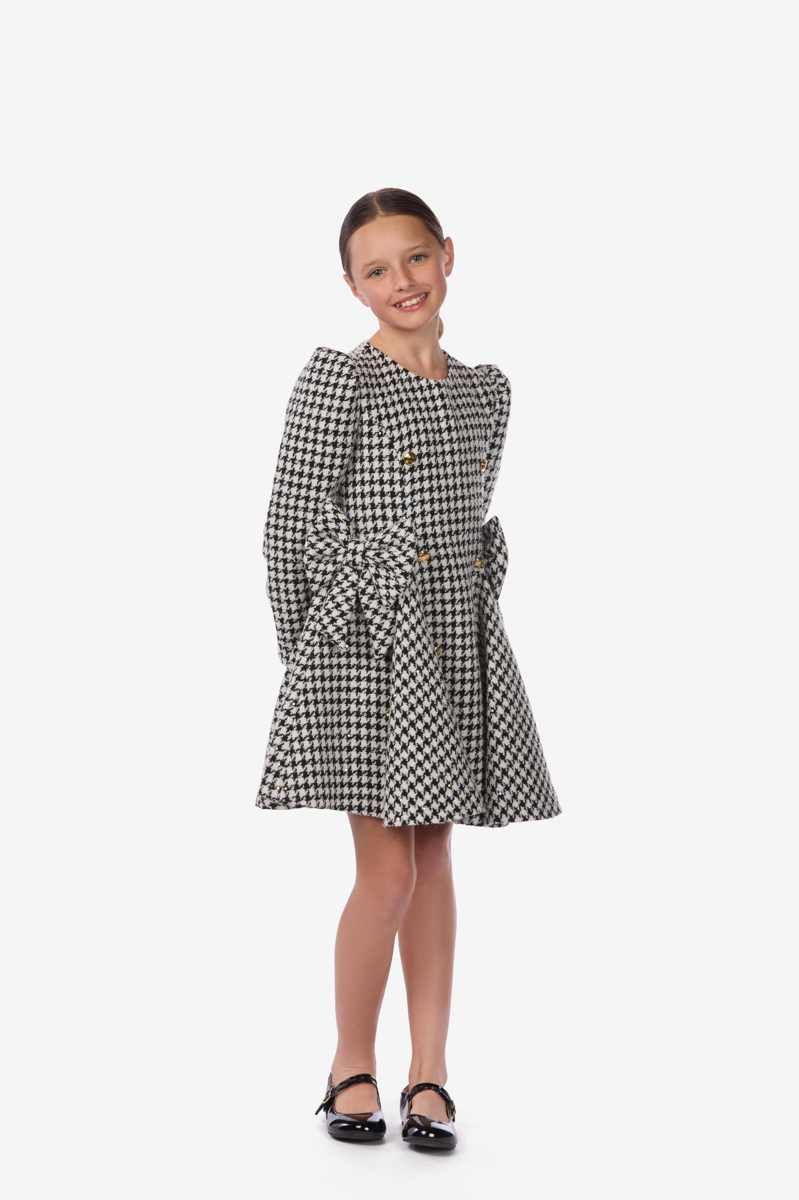 Houndstooth Bouclé Dress