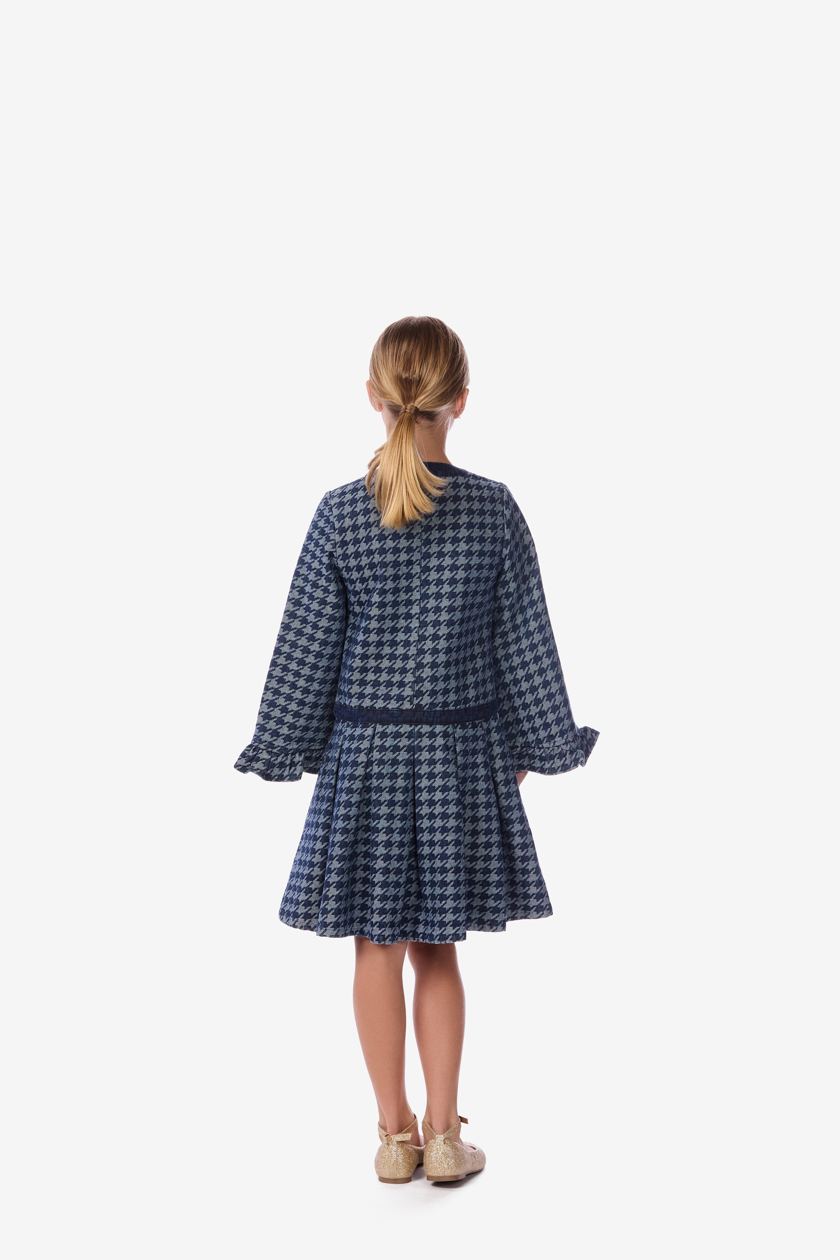 Denim Houndstooth Dress