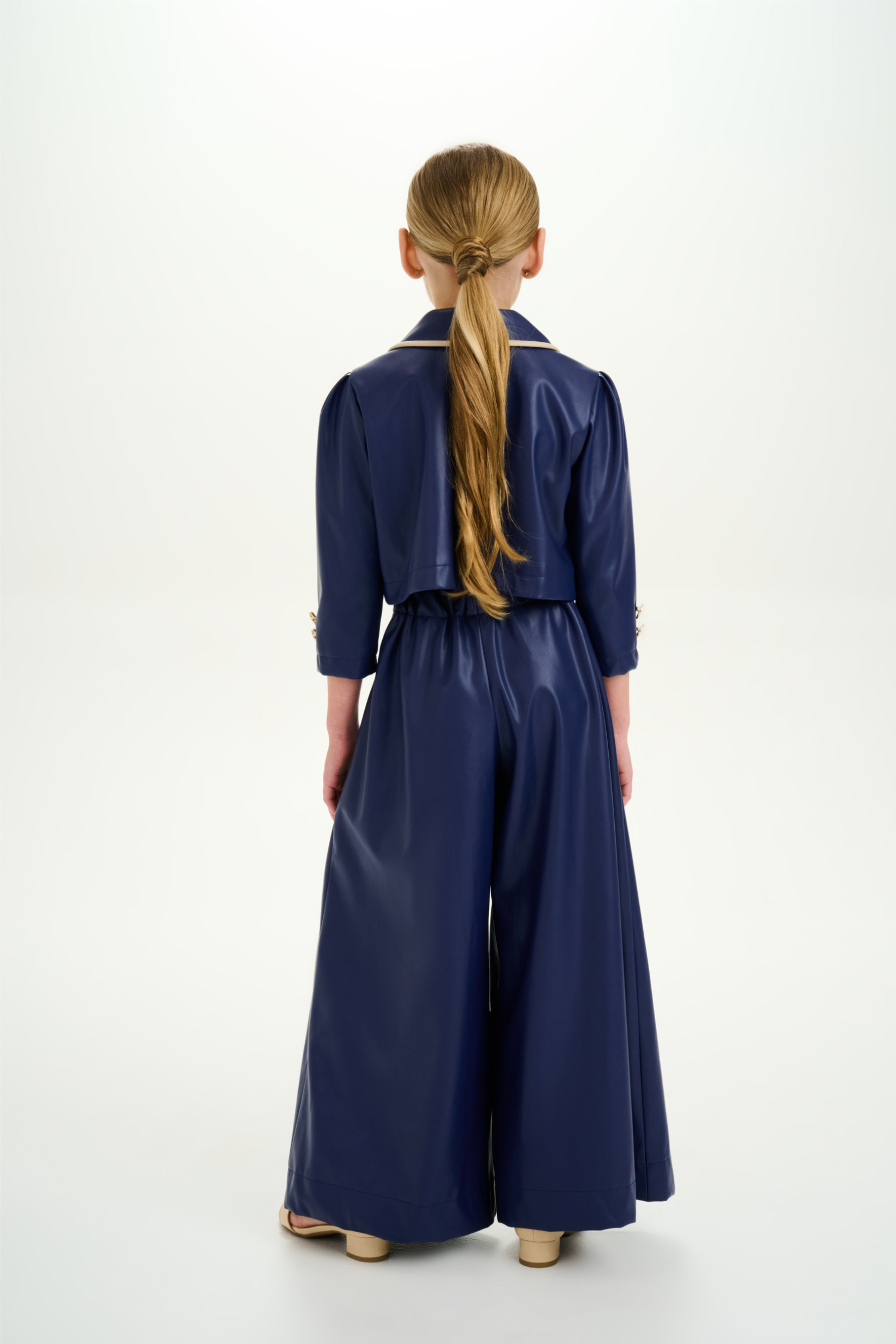 Vegan Leather High waisted Wide Leg Pants